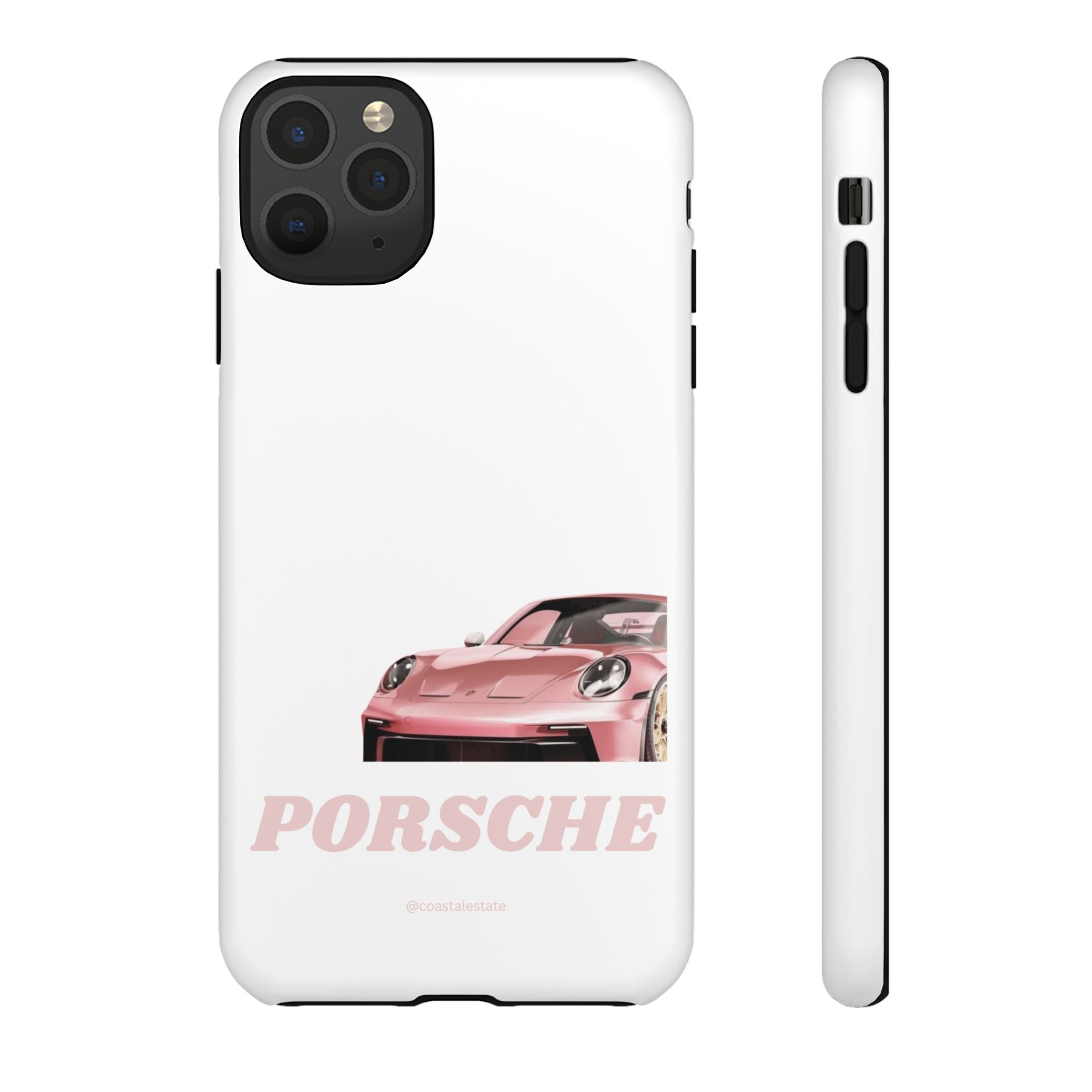 Porsche Pink Sports Car Phone Case - Stylish Automotive iPhone Cover