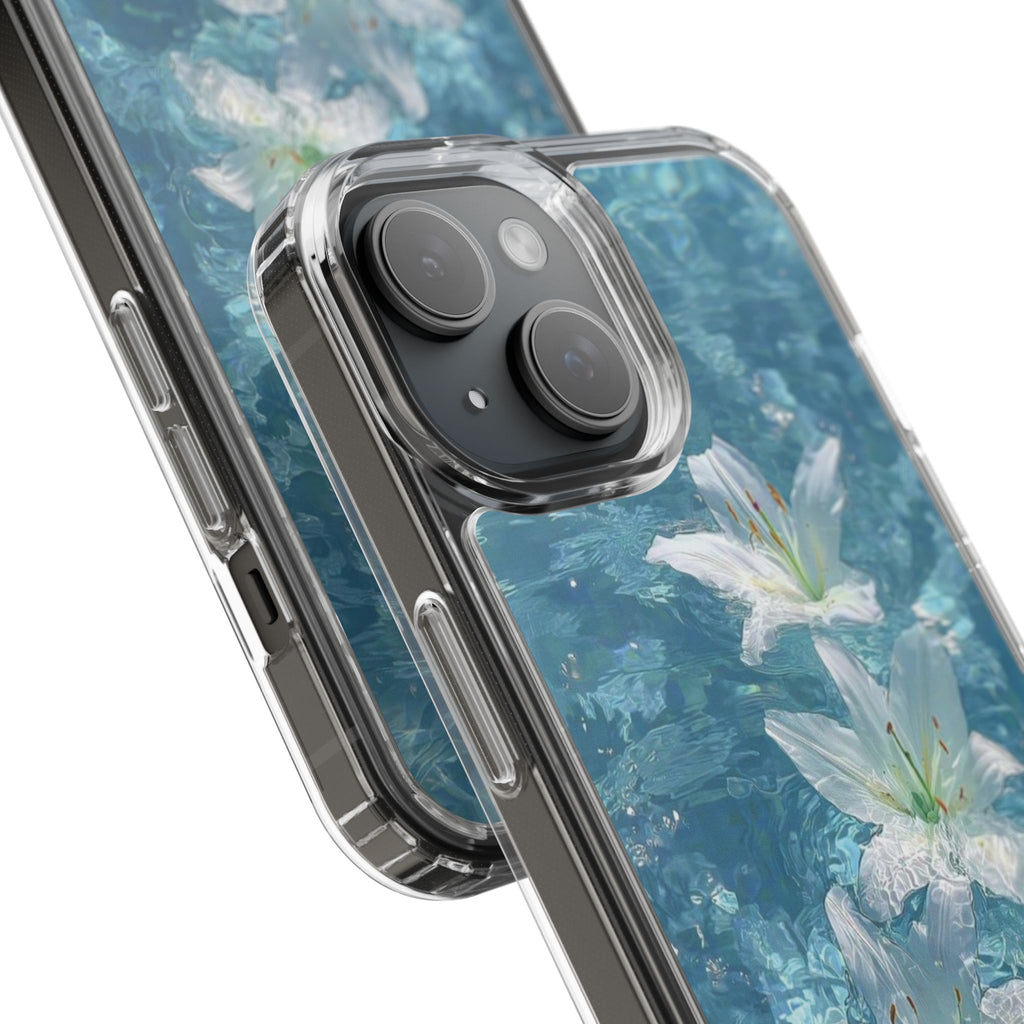 Floral Water Lily Clear Phone Case