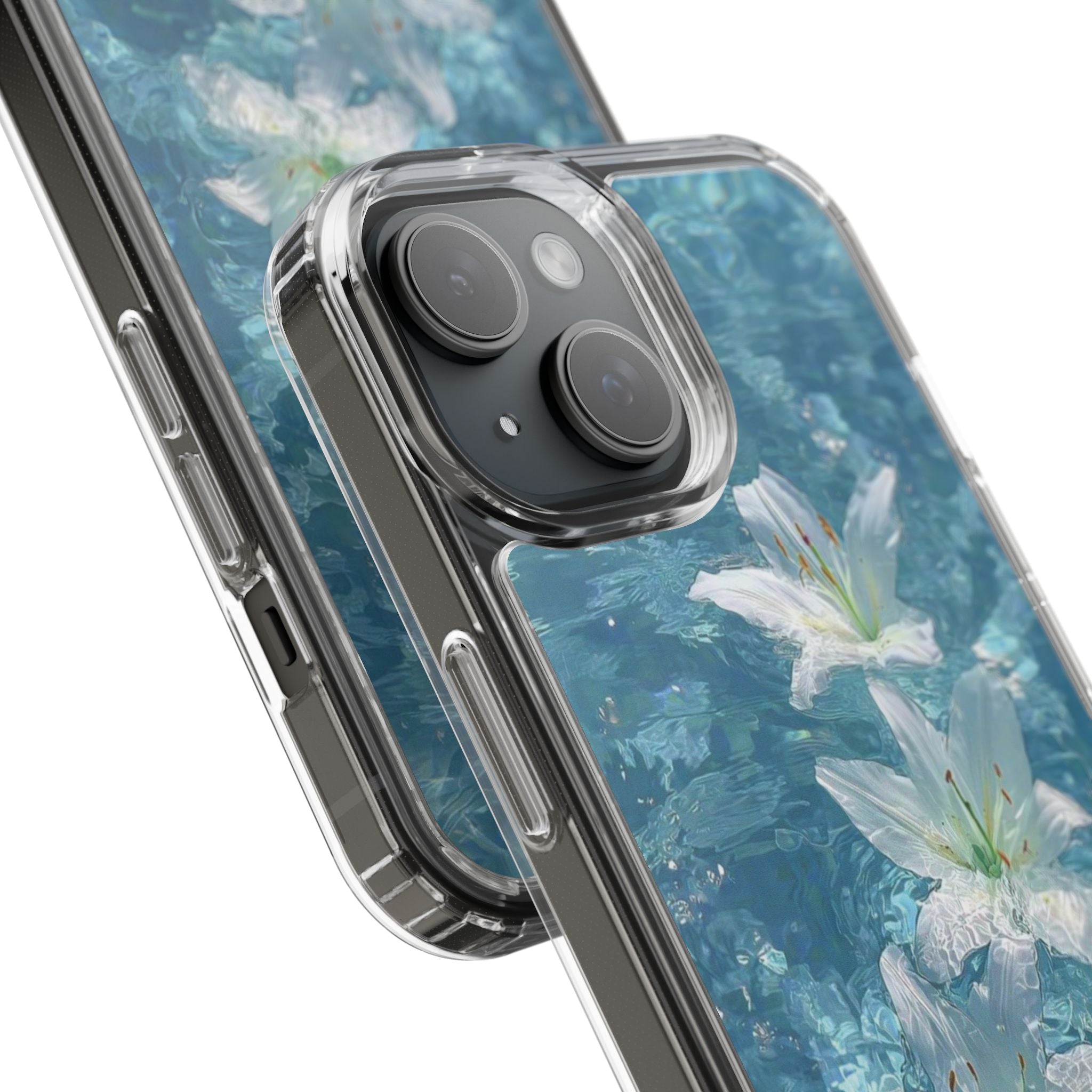 Floral Water Lily Clear Phone Case