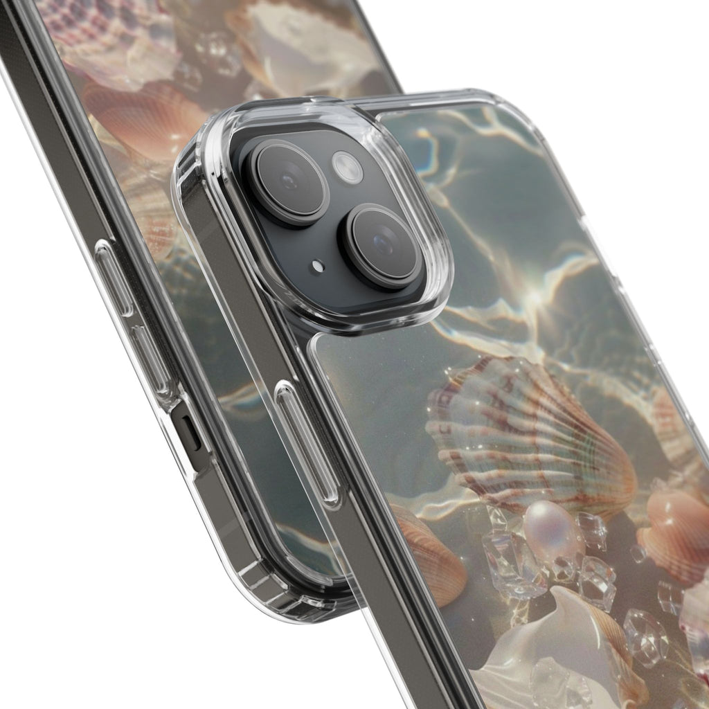 Seashell Pearl Clear Phone Case