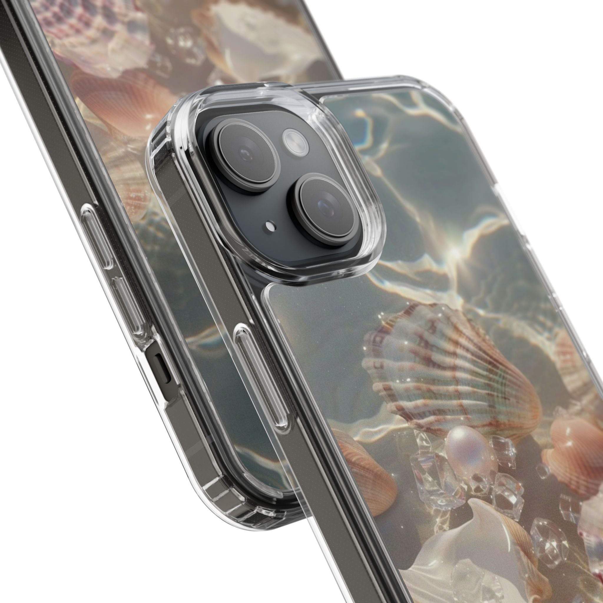Seashell Pearl Clear Phone Case