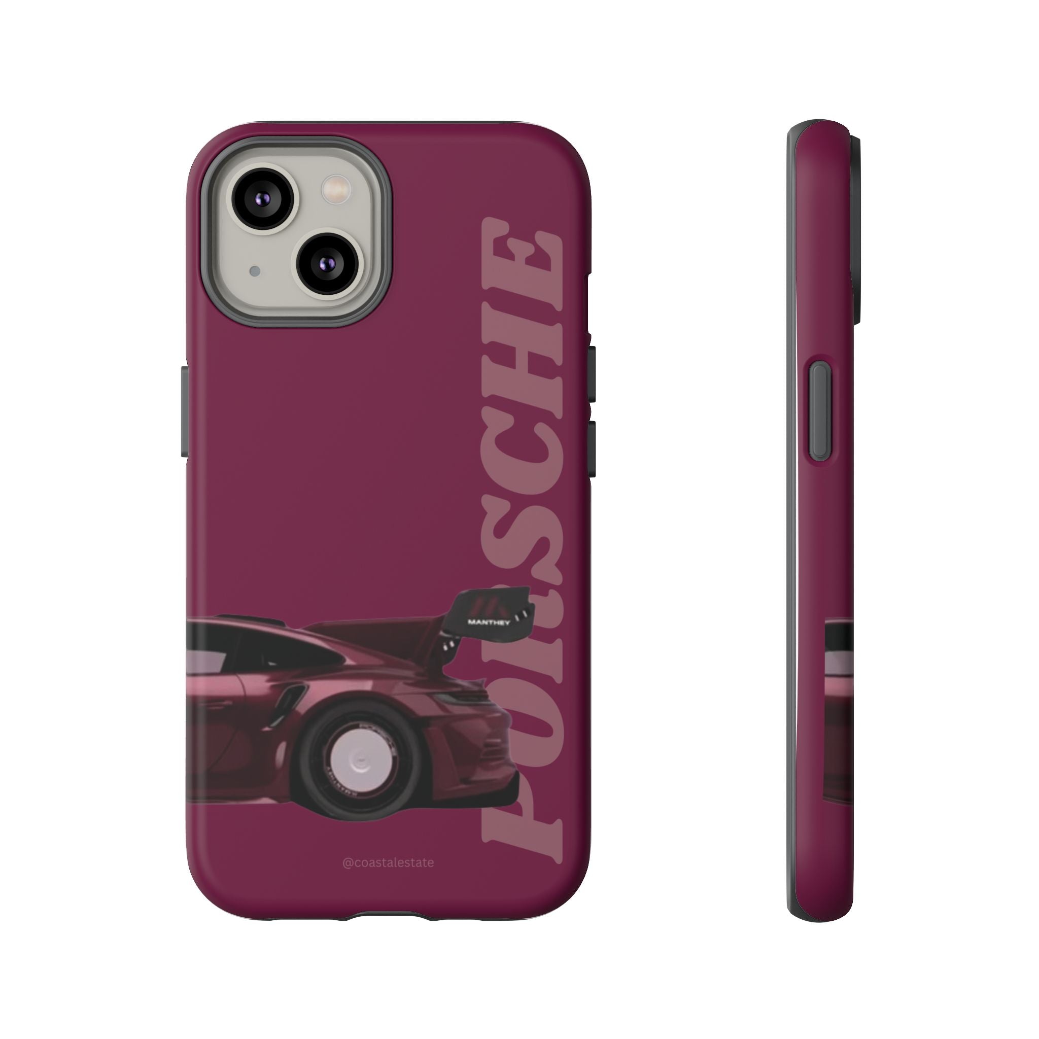 Burgundy Porsche Rear Profile Phone Case | Tough Cases