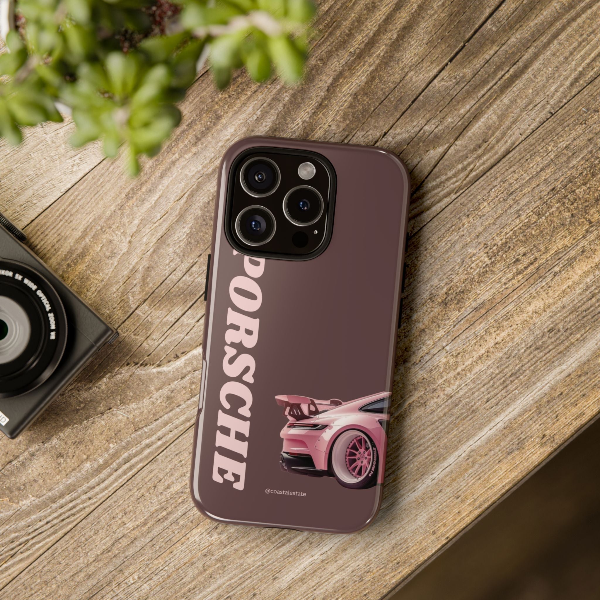 Pink Porsche Illustration Phone Case | iPhone Samsung