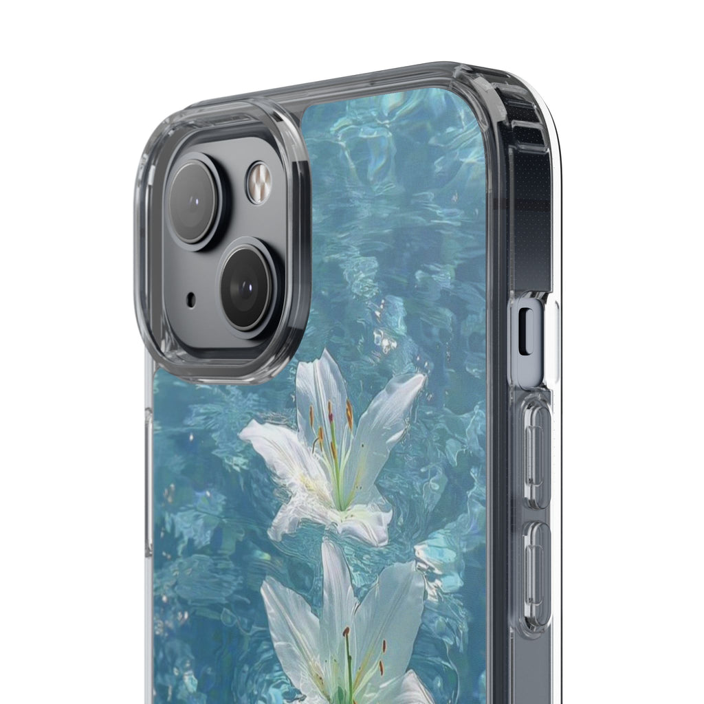 Floral Water Lily Clear Phone Case