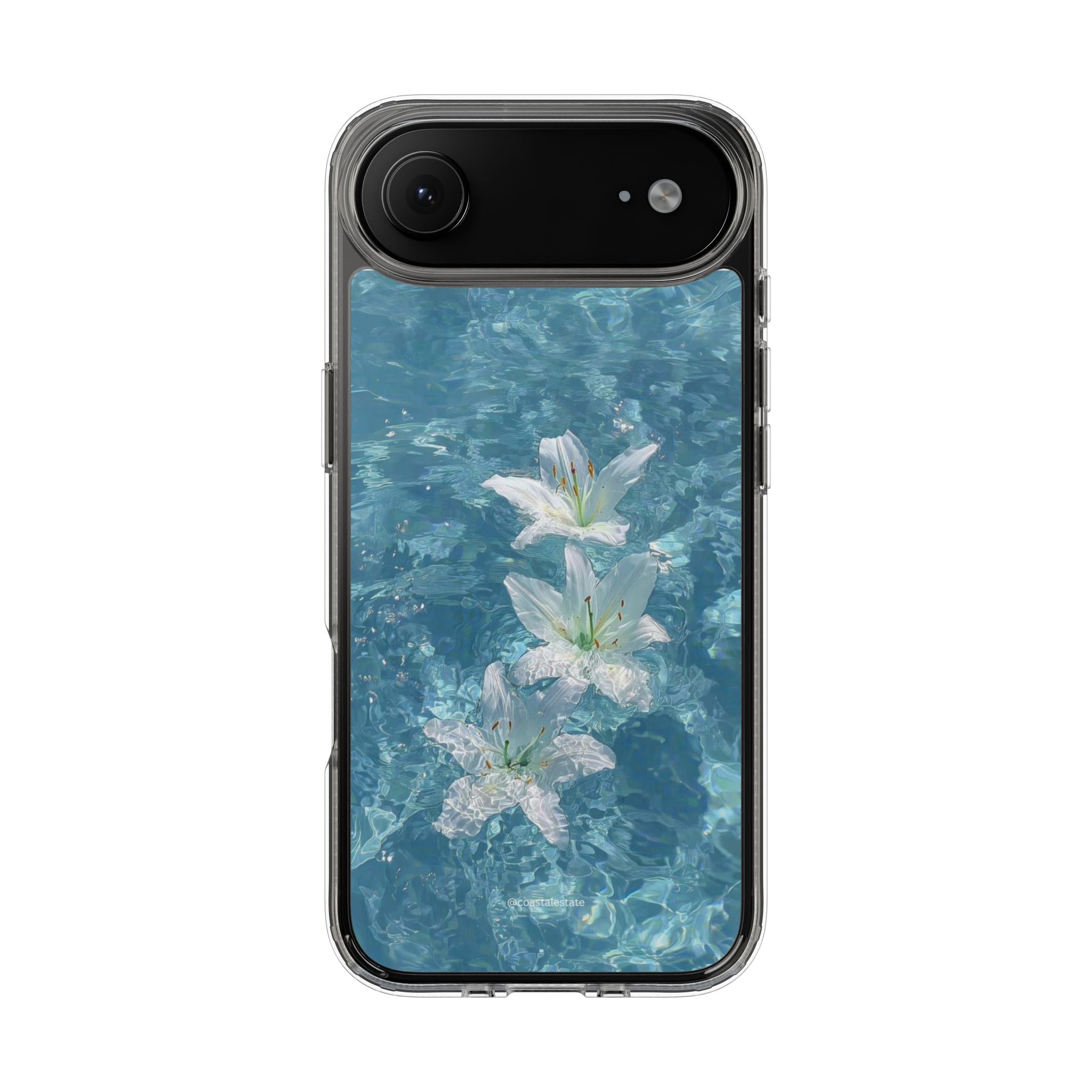 Floral Water Lily Clear Phone Case