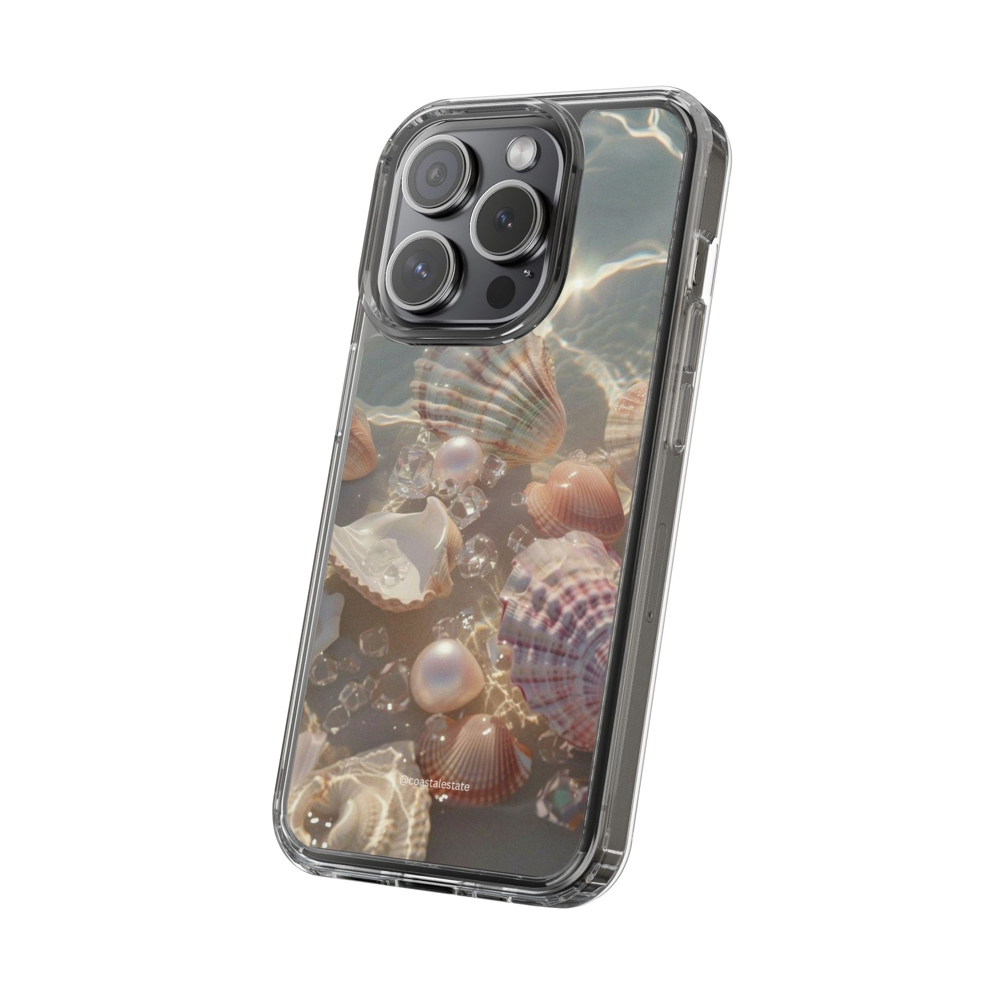 Seashell Pearl Clear Phone Case