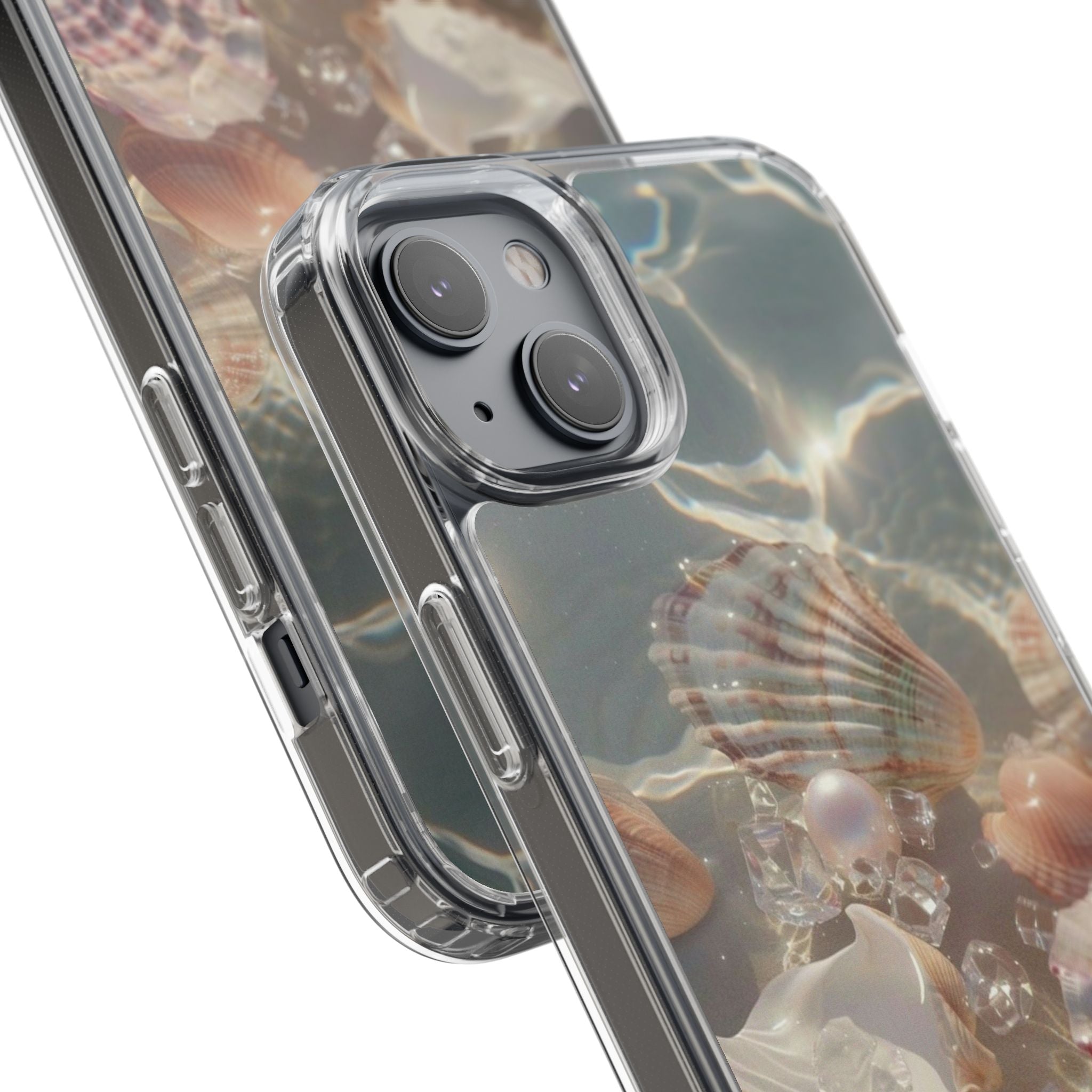 Seashell Pearl Clear Phone Case