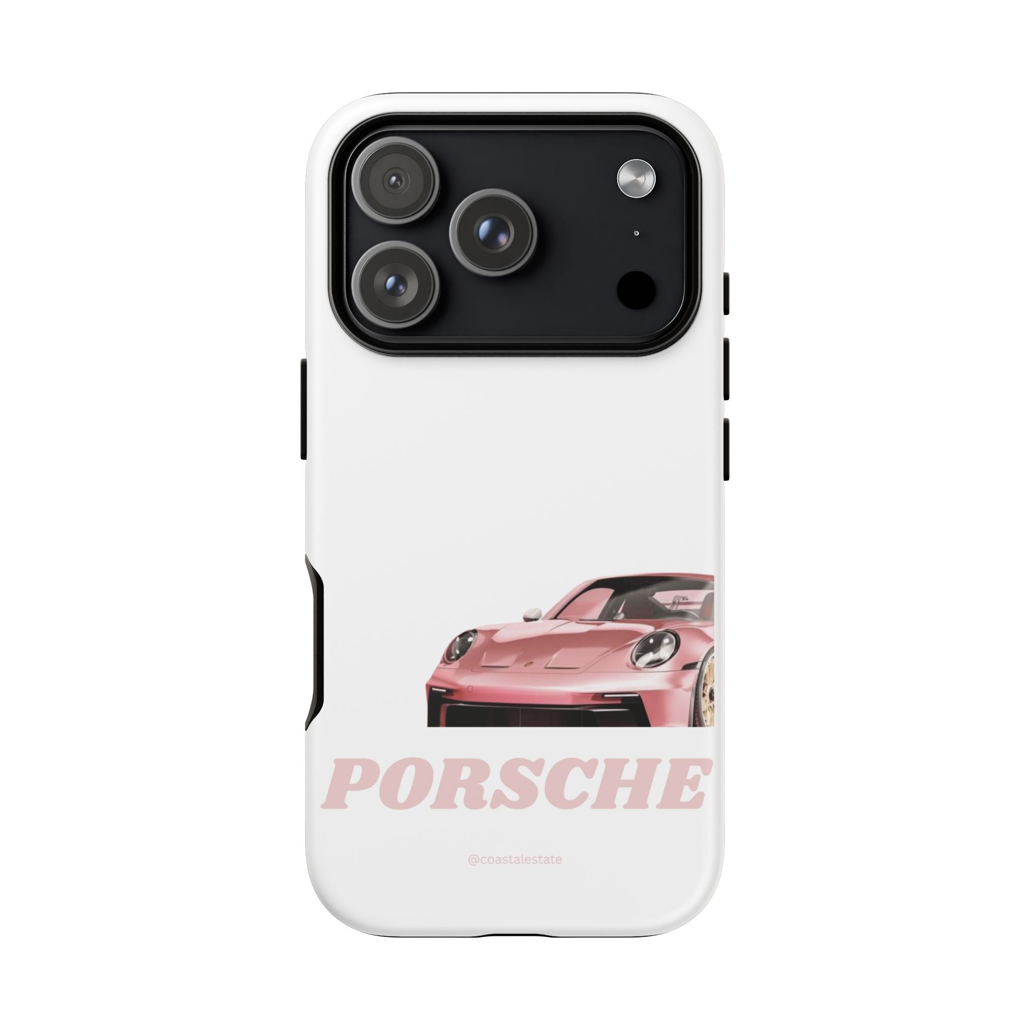 Porsche Pink Sports Car Phone Case - Stylish Automotive iPhone Cover