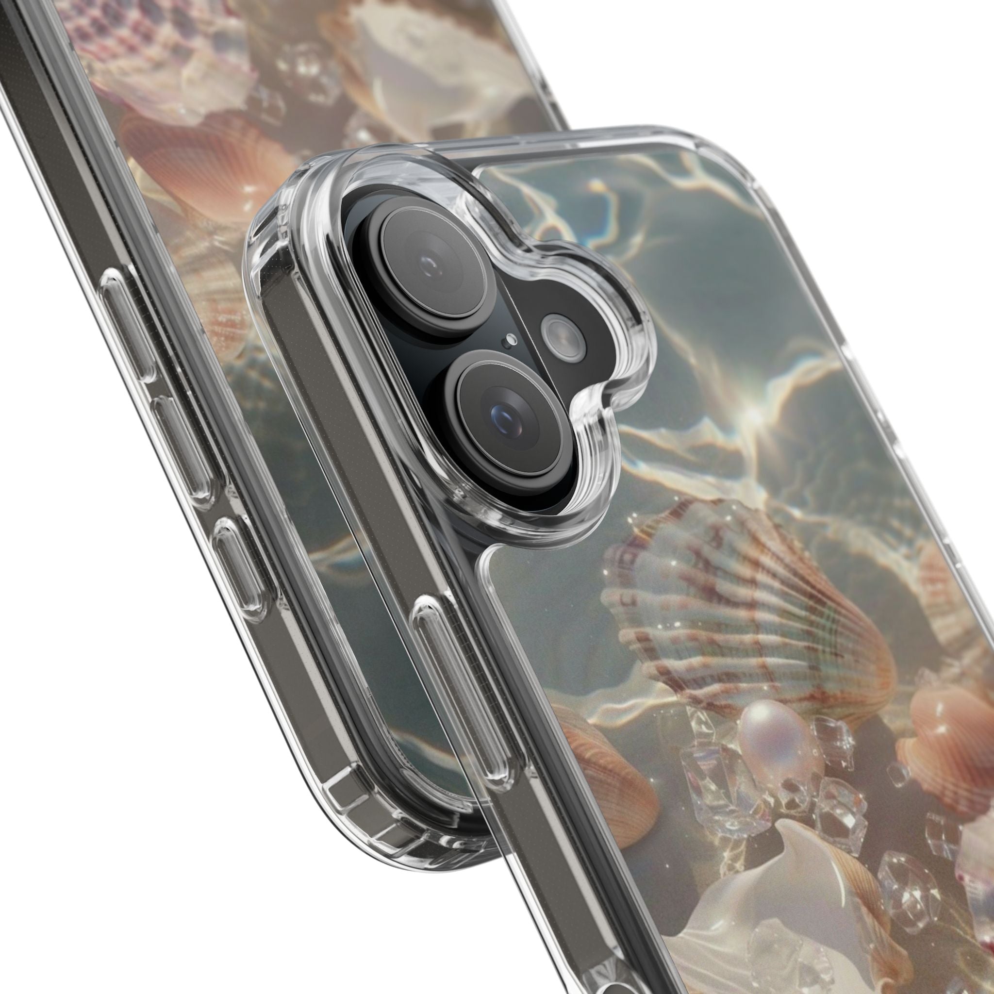 Seashell Pearl Clear Phone Case