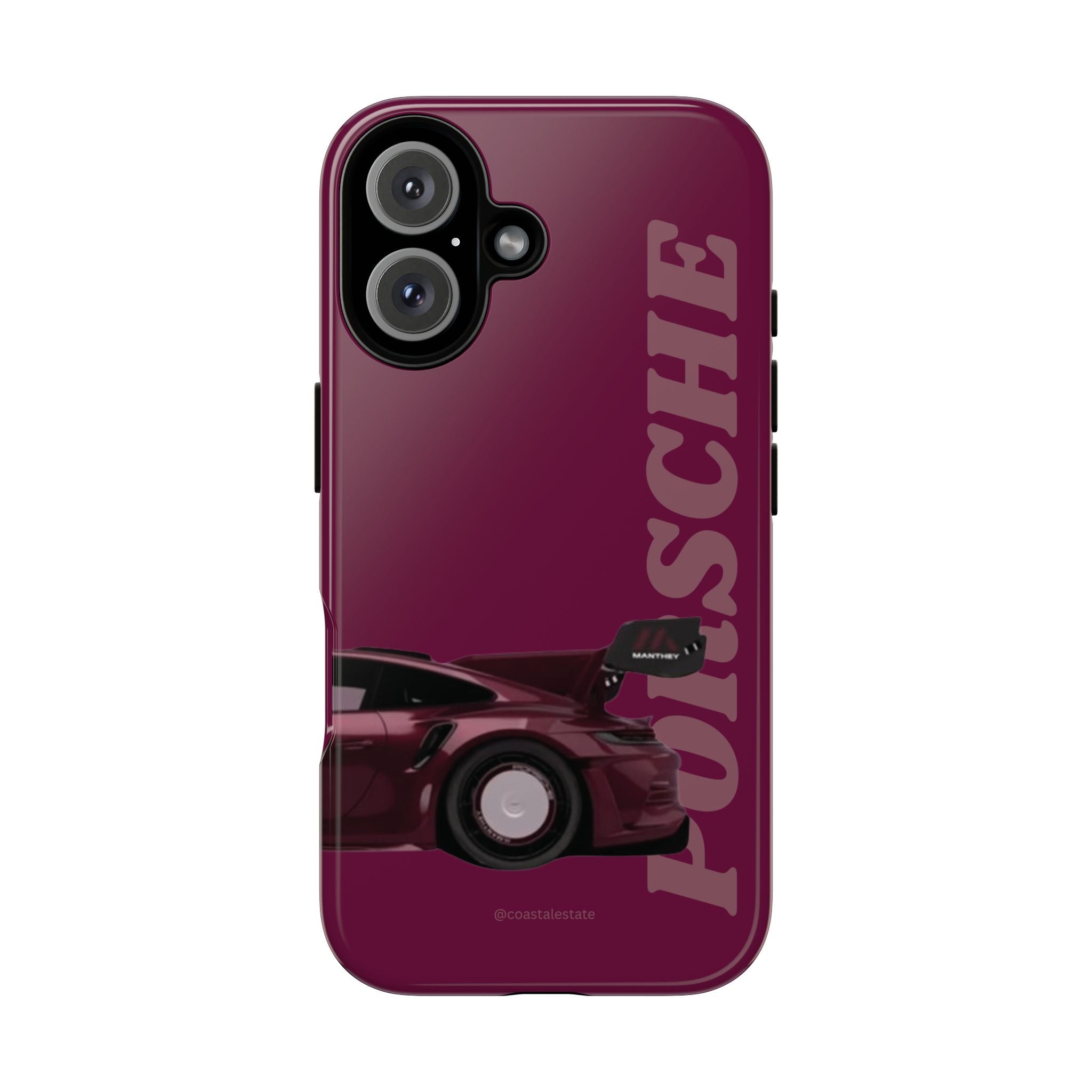 Burgundy Porsche Rear Profile Phone Case | Tough Cases