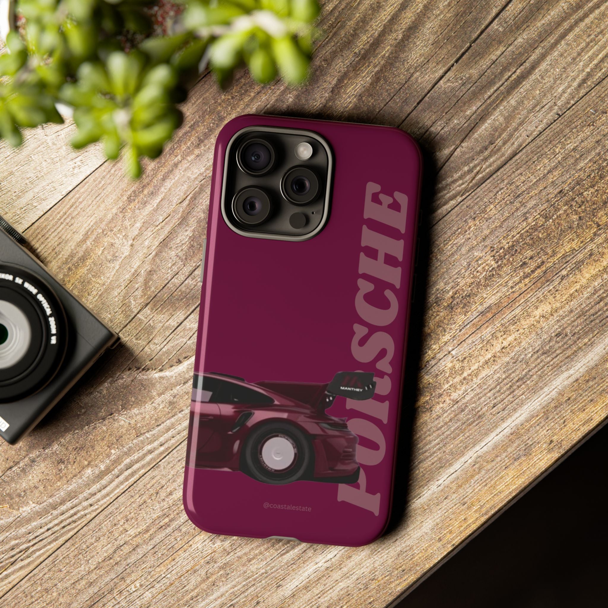Burgundy Porsche Rear Profile Phone Case | Tough Cases
