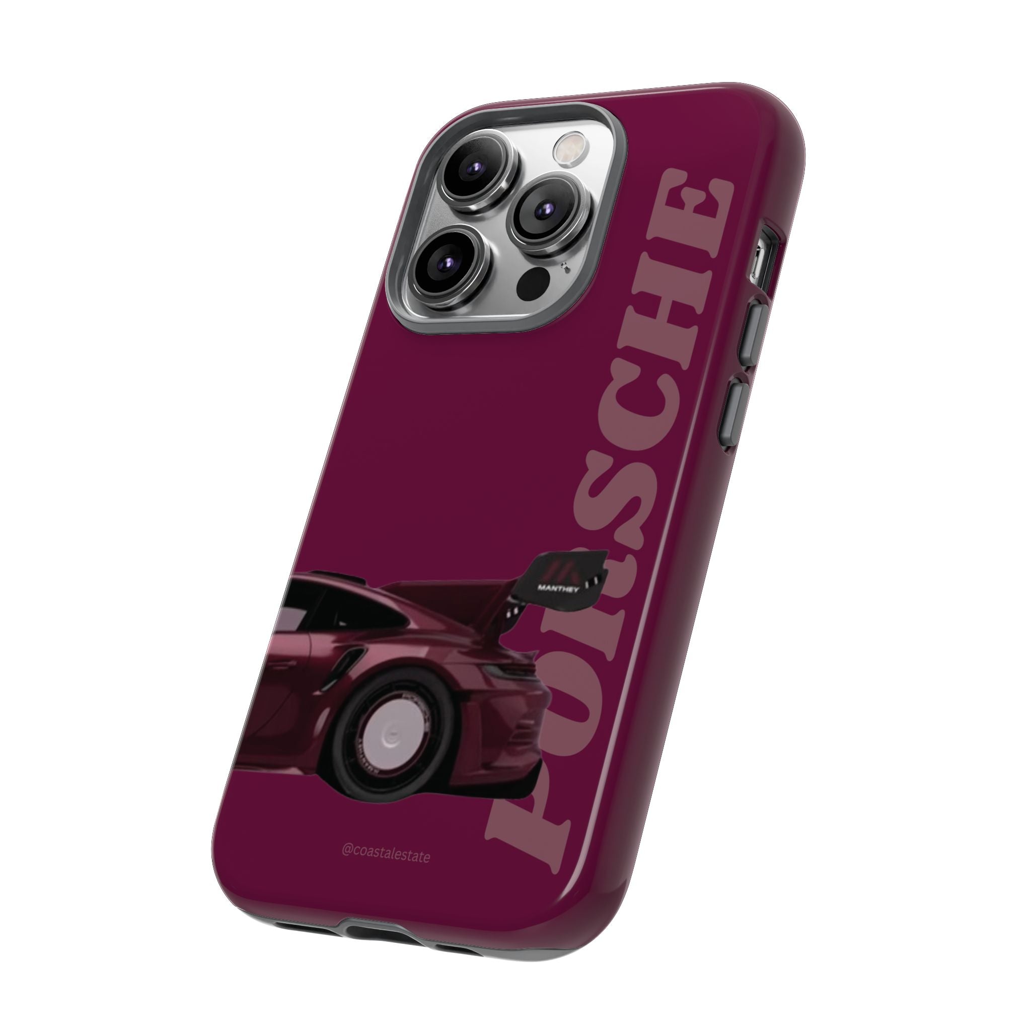 Burgundy Porsche Rear Profile Phone Case | Tough Cases