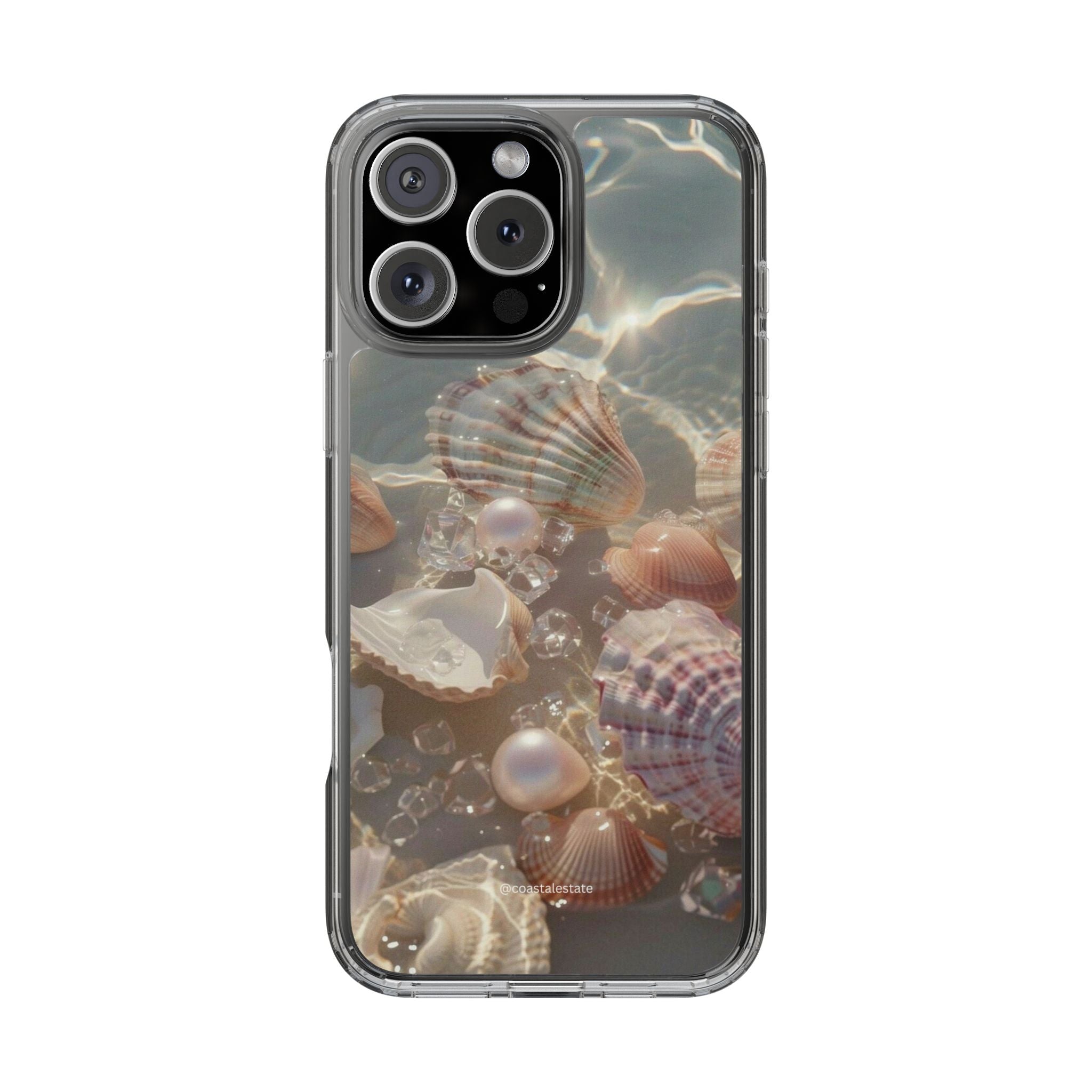 Seashell Pearl Clear Phone Case