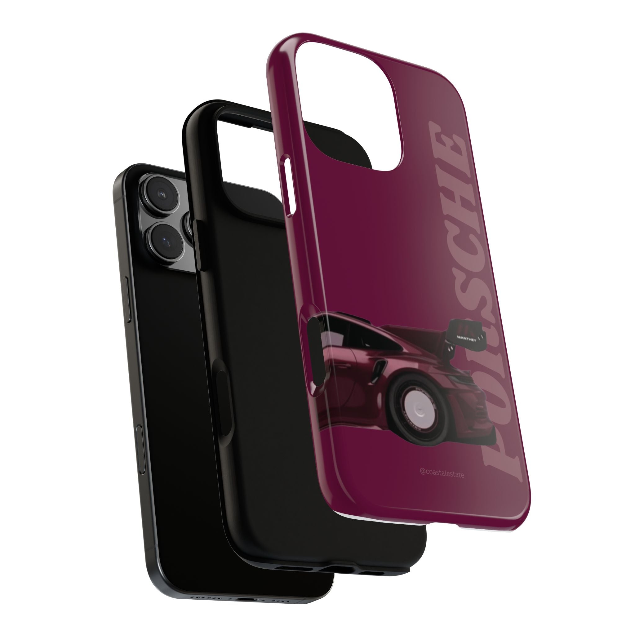 Burgundy Porsche Rear Profile Phone Case | Tough Cases