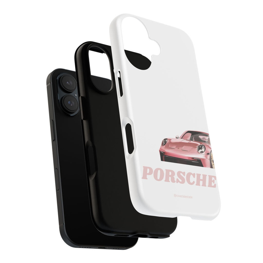 Porsche Pink Sports Car Phone Case - Stylish Automotive iPhone Cover