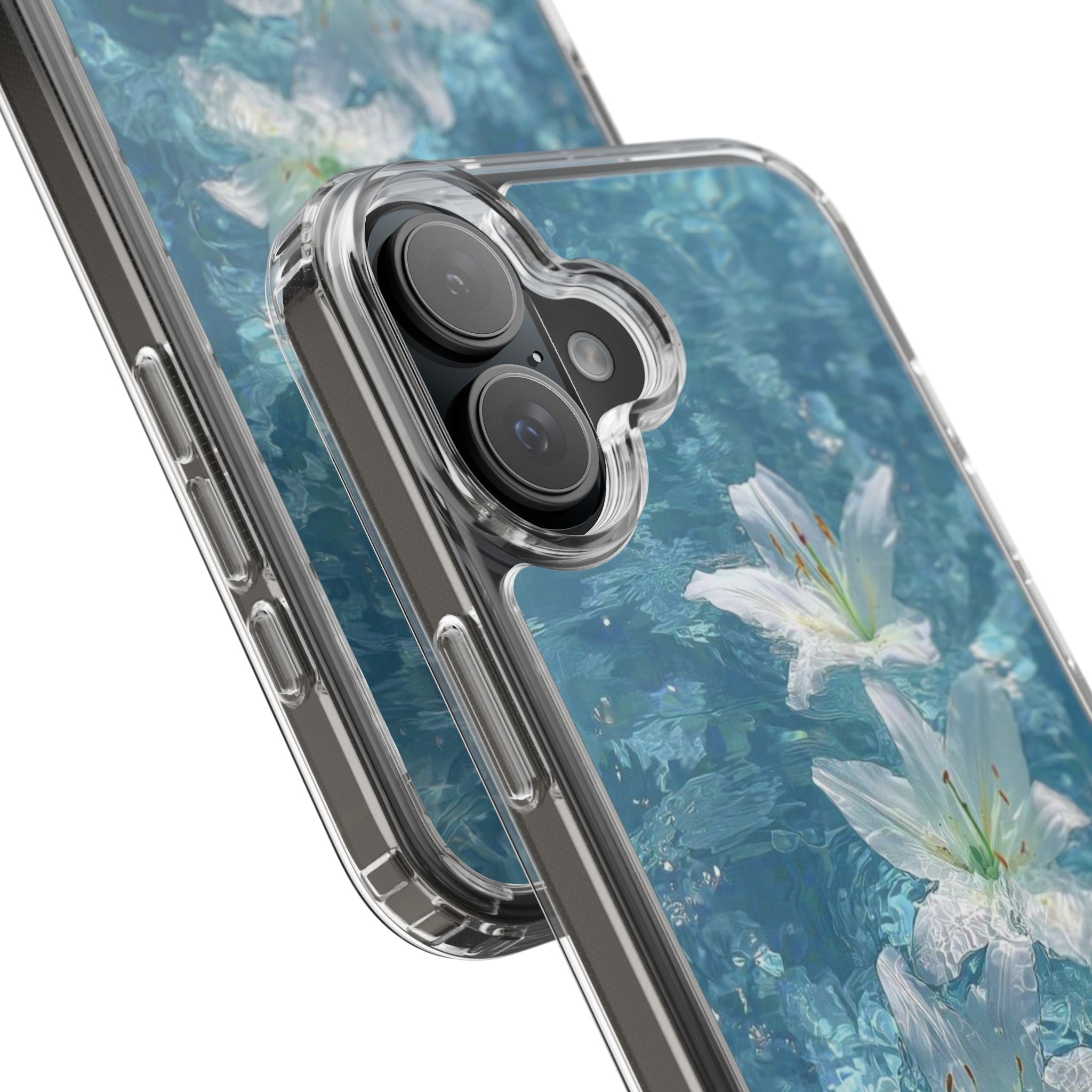 Floral Water Lily Clear Phone Case