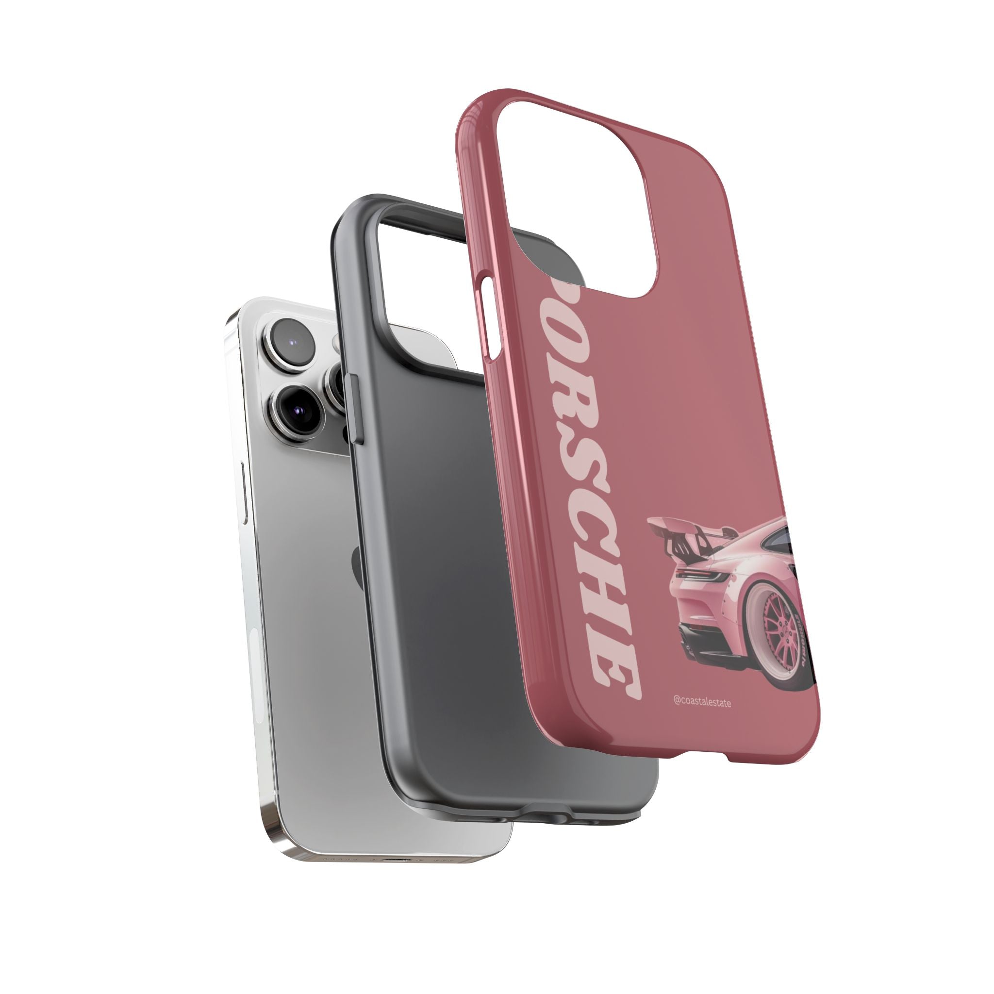 Pink Porsche Graphic Tough Case | Sport Car Phone Cover