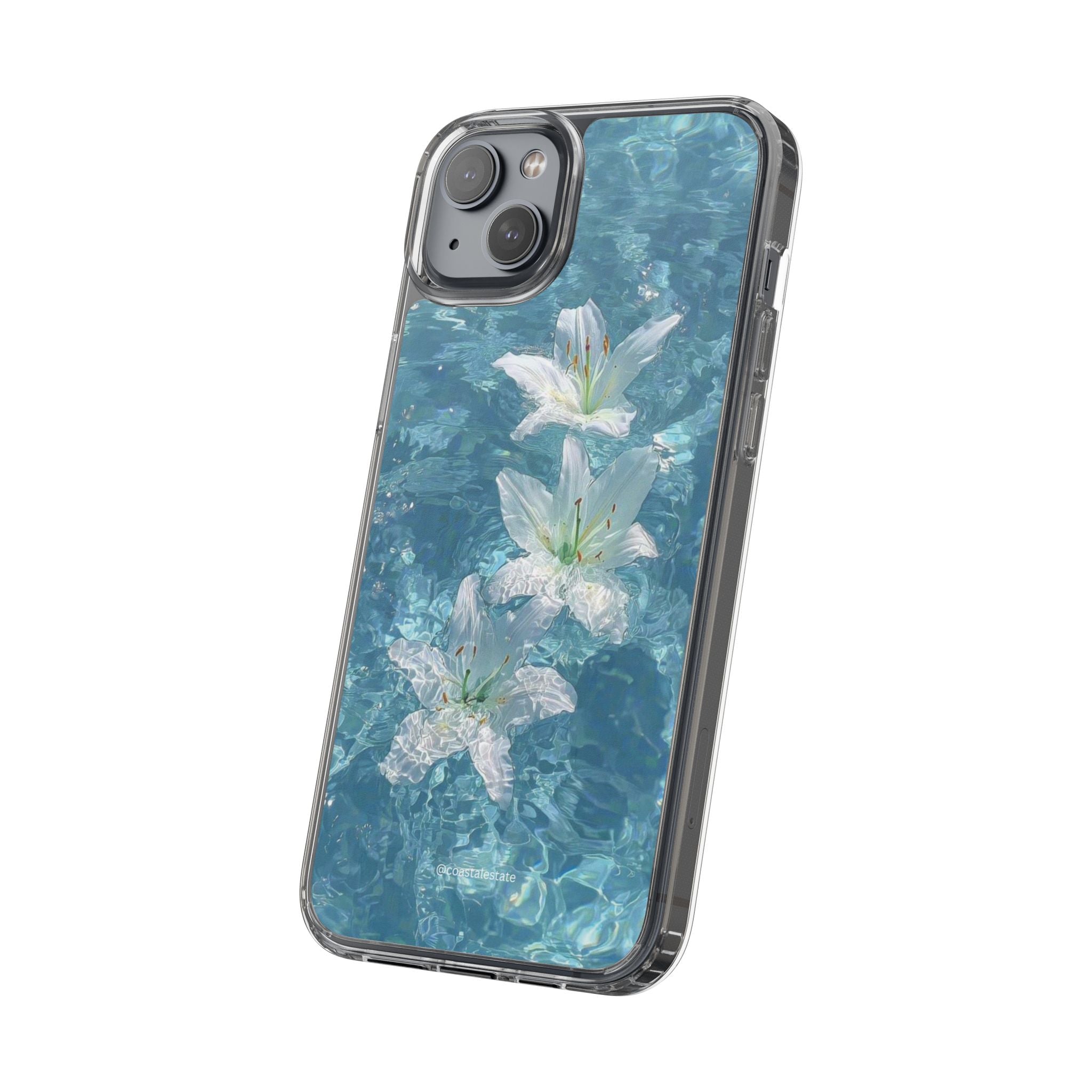 Floral Water Lily Clear Phone Case