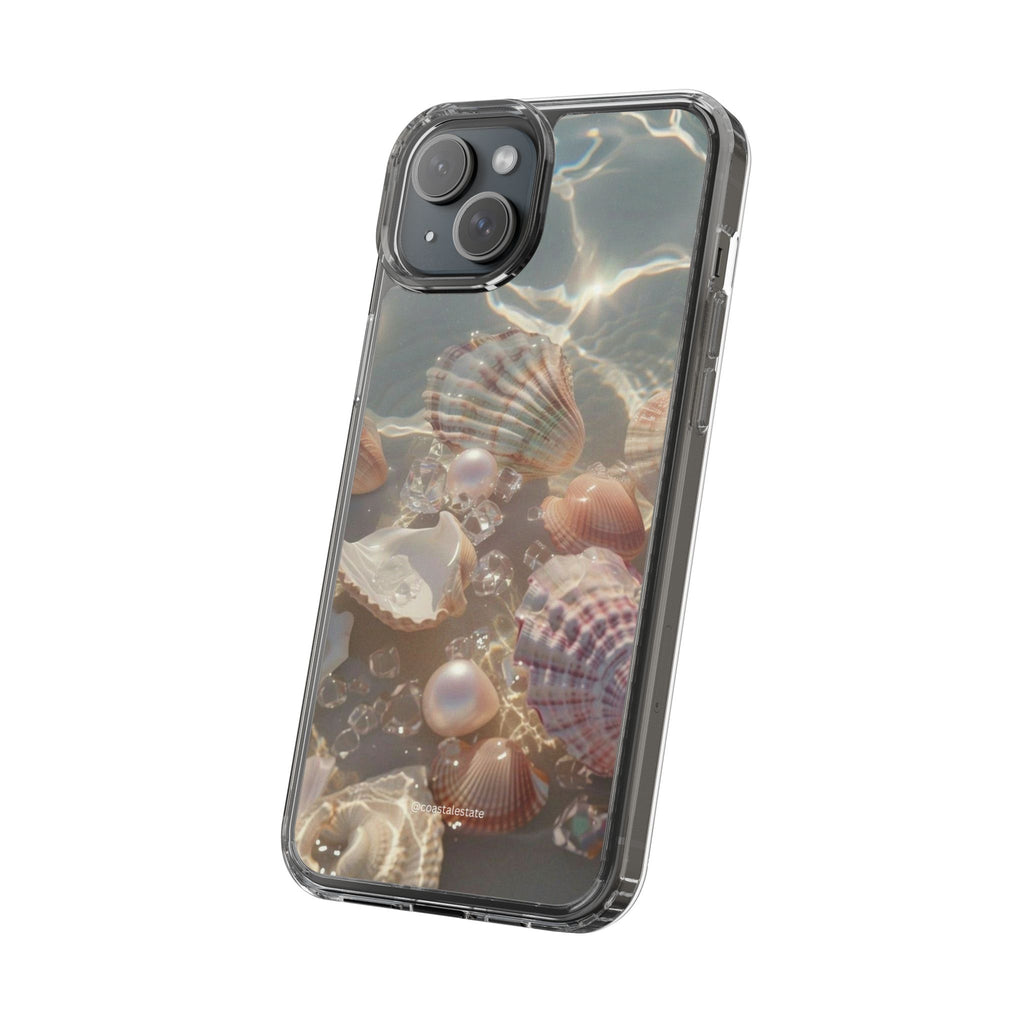 Seashell Pearl Clear Phone Case