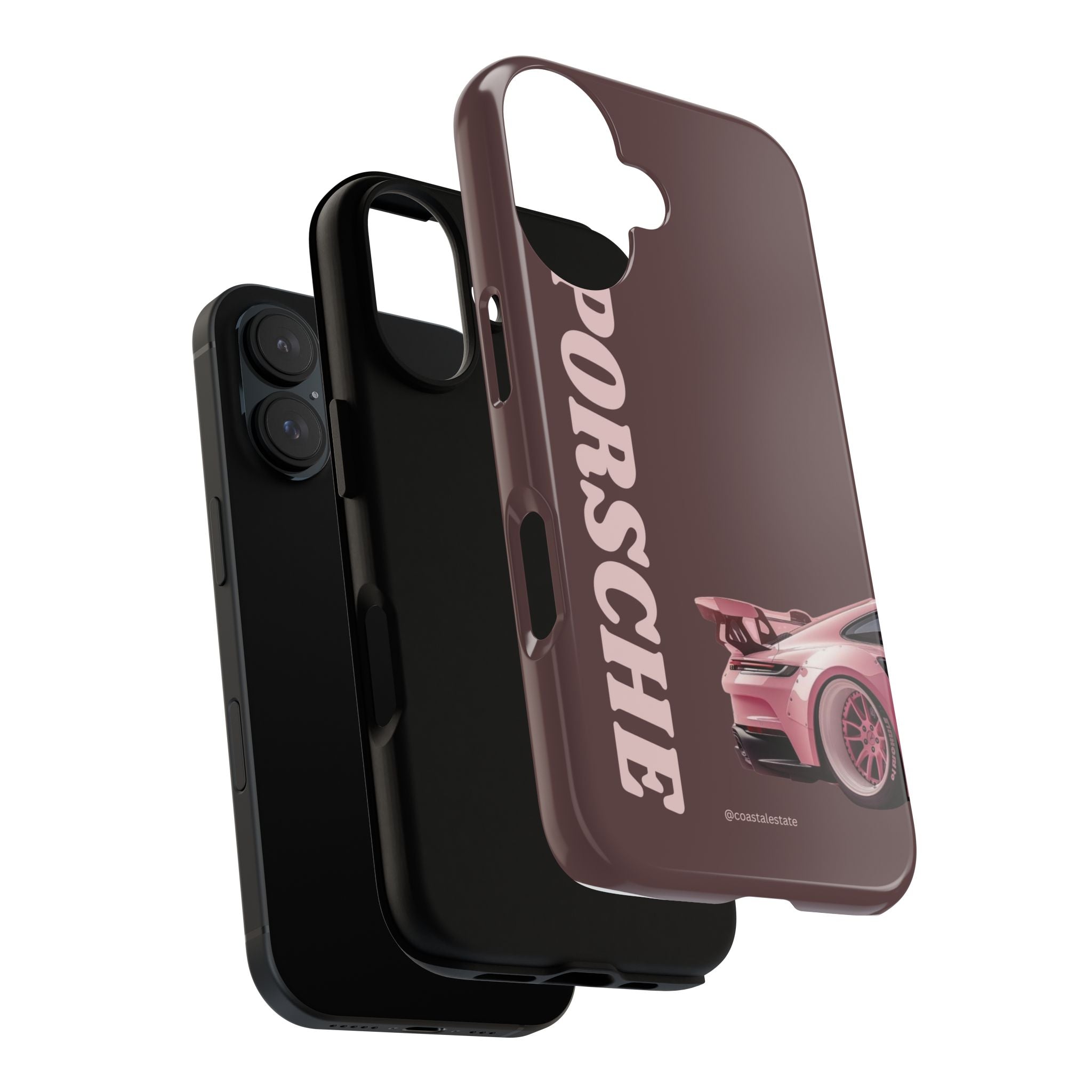 Pink Porsche Illustration Phone Case | iPhone Samsung