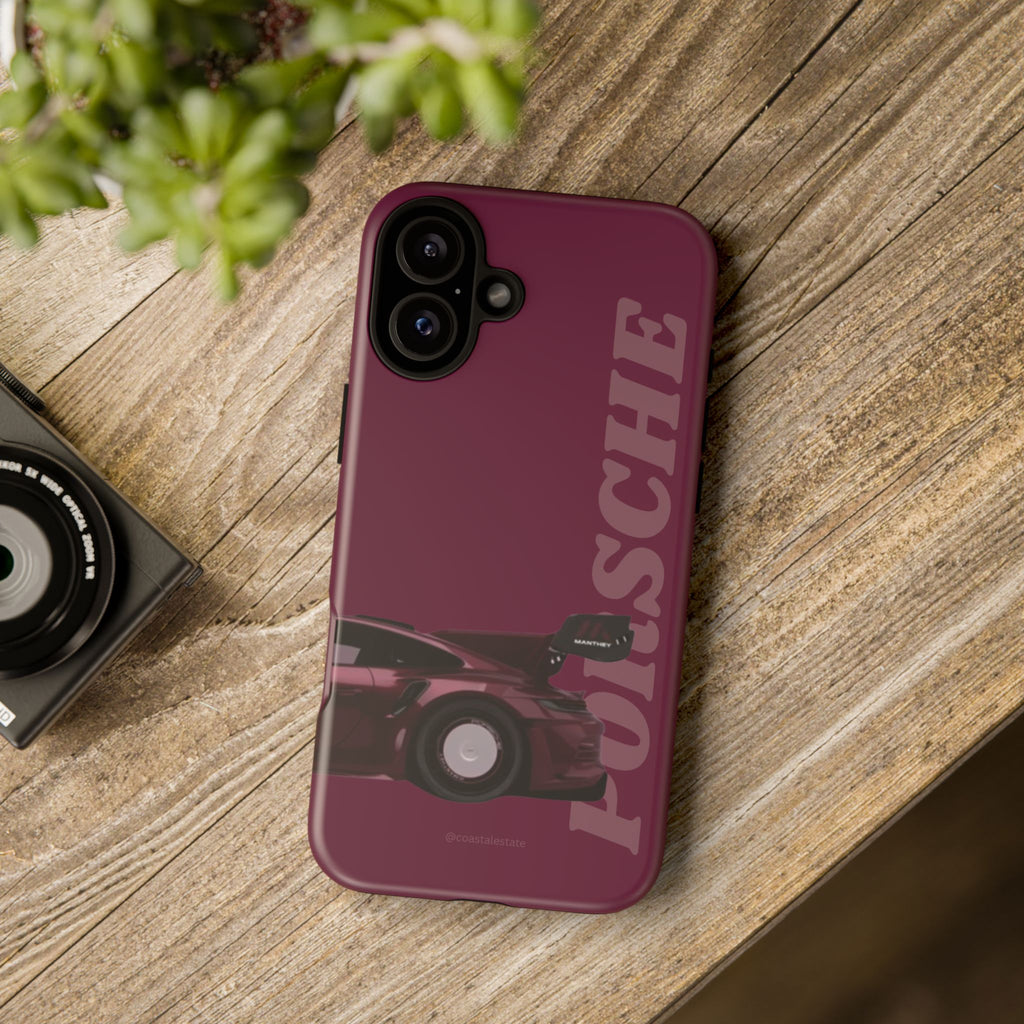 Burgundy Porsche Rear Profile Phone Case | Tough Cases