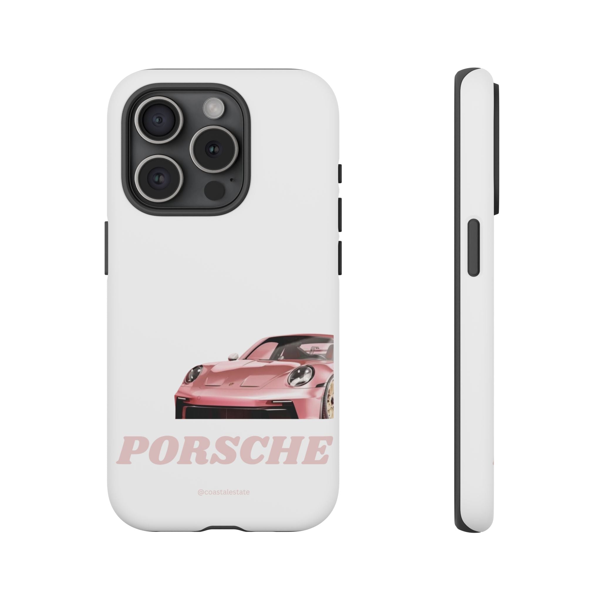 Porsche Pink Sports Car Phone Case - Stylish Automotive iPhone Cover