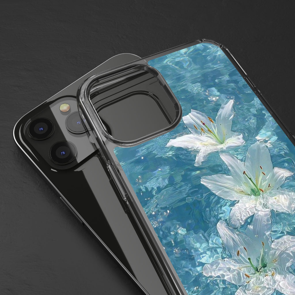 Floral Water Lily Clear Phone Case