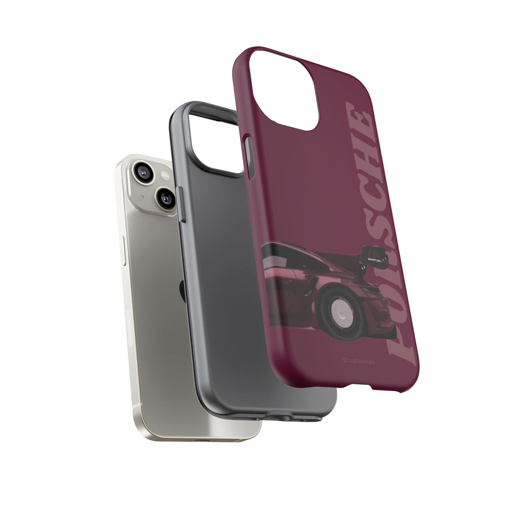 Burgundy Porsche Rear Profile Phone Case | Tough Cases