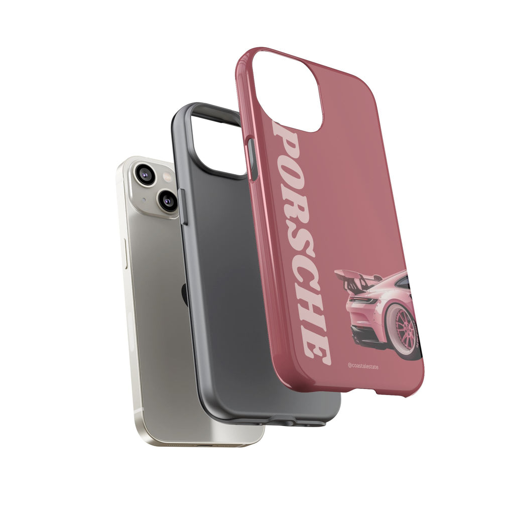 Pink Porsche Graphic Tough Case | Sport Car Phone Cover