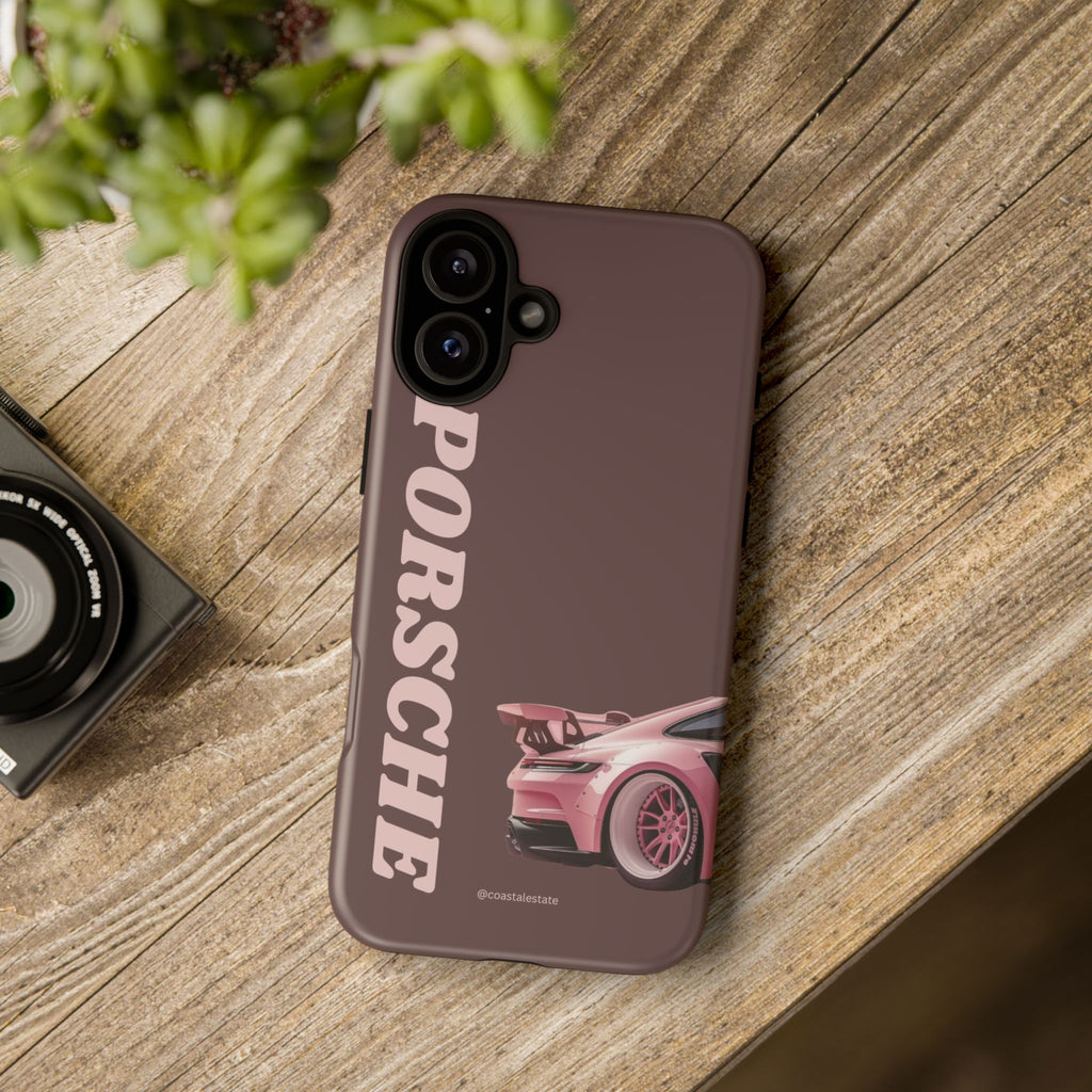 Pink Porsche Illustration Phone Case | iPhone Samsung