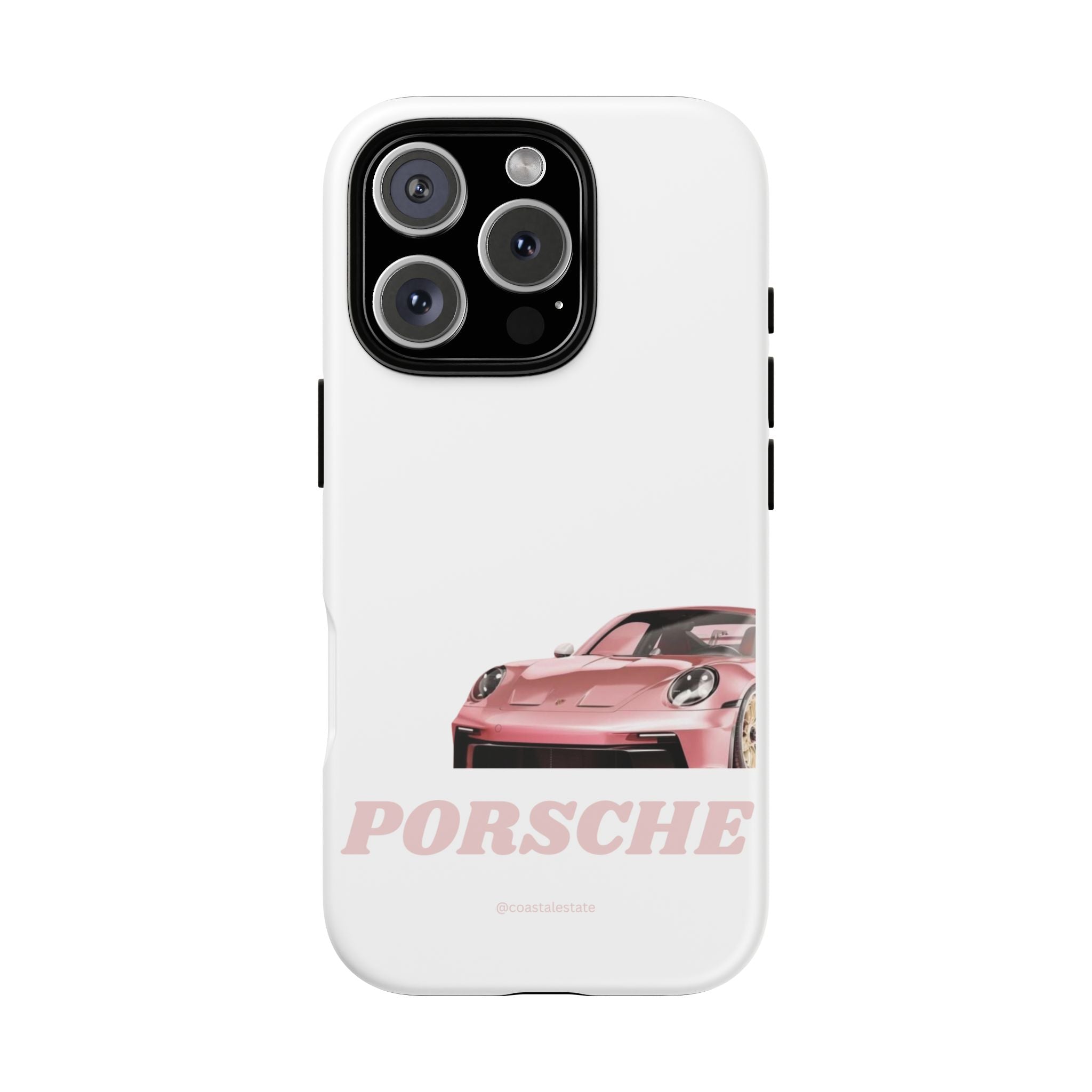 Porsche Pink Sports Car Phone Case - Stylish Automotive iPhone Cover