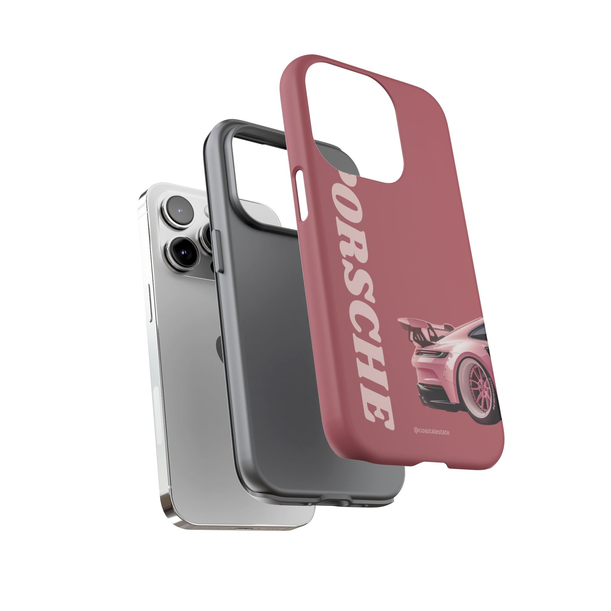 Pink Porsche Graphic Tough Case | Sport Car Phone Cover