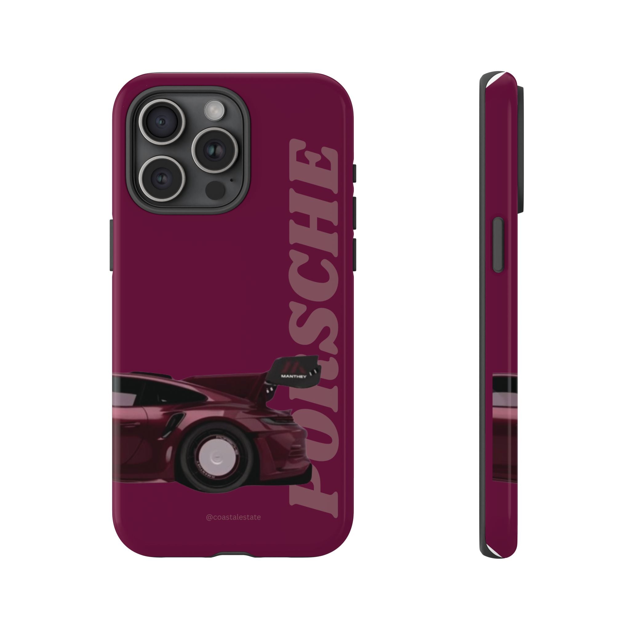 Burgundy Porsche Rear Profile Phone Case | Tough Cases