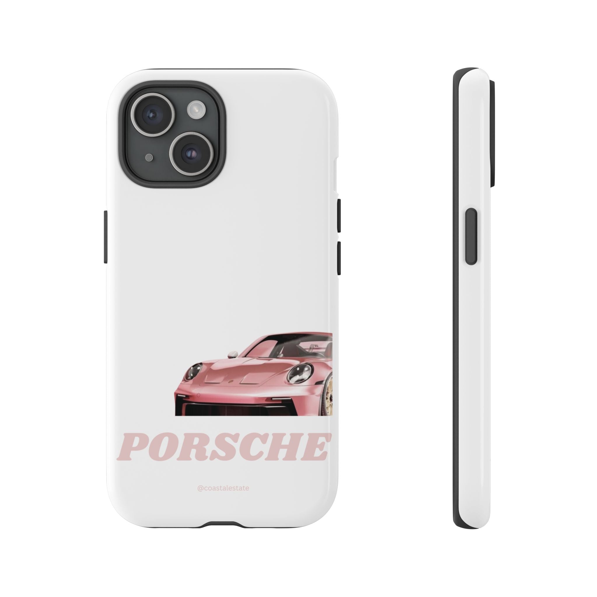 Porsche Pink Sports Car Phone Case - Stylish Automotive iPhone Cover