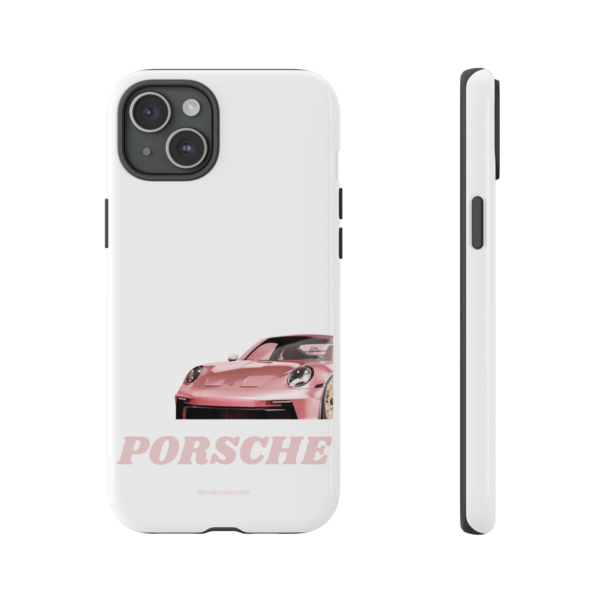 Porsche Pink Sports Car Phone Case - Stylish Automotive iPhone Cover
