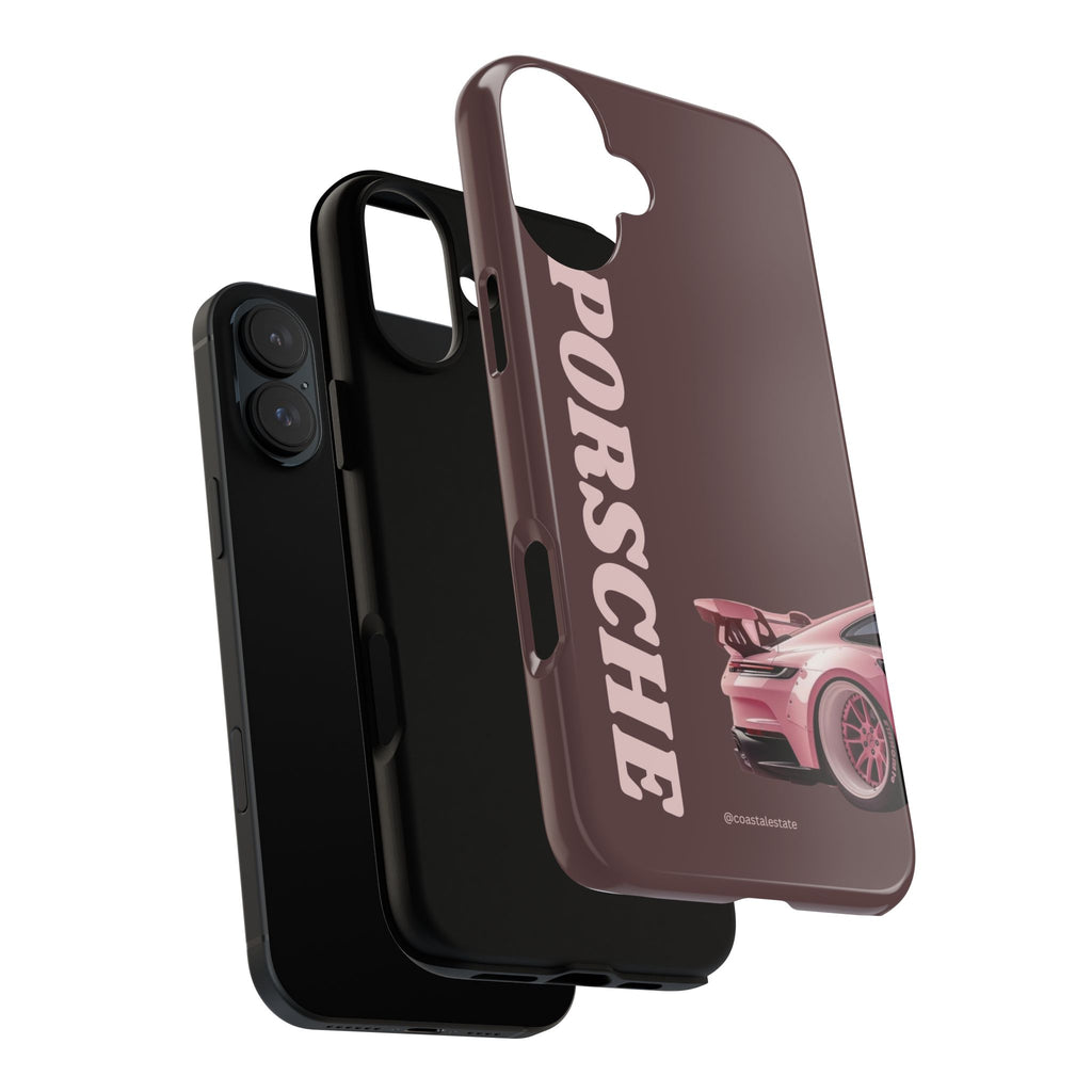 Pink Porsche Illustration Phone Case | iPhone Samsung