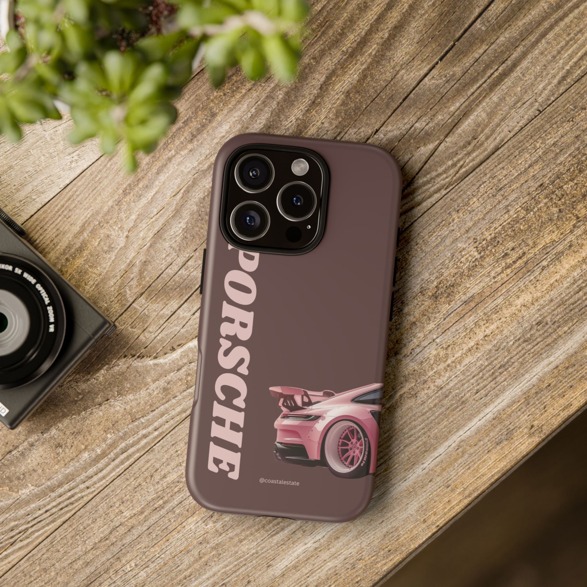 Pink Porsche Illustration Phone Case | iPhone Samsung