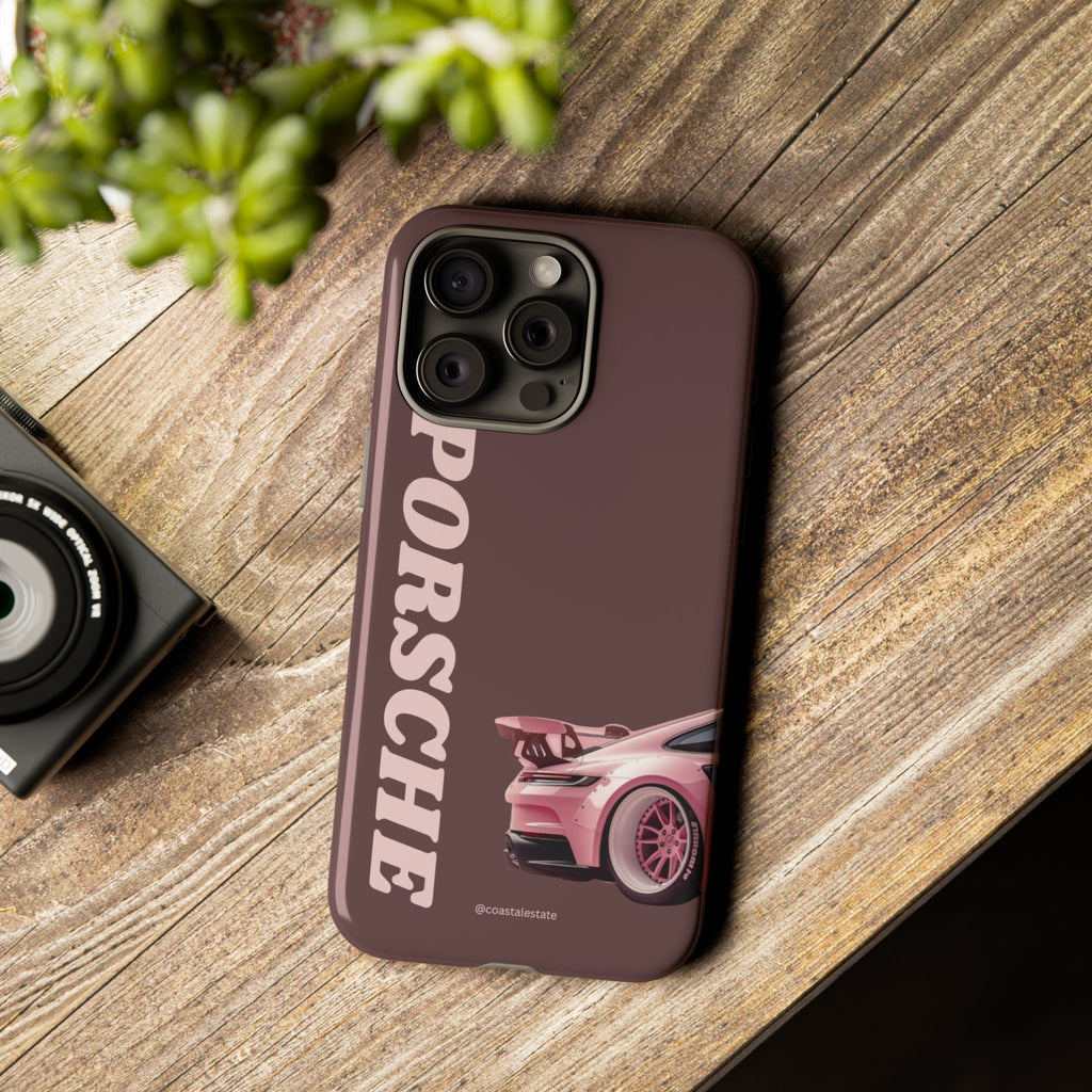 Pink Porsche Illustration Phone Case | iPhone Samsung