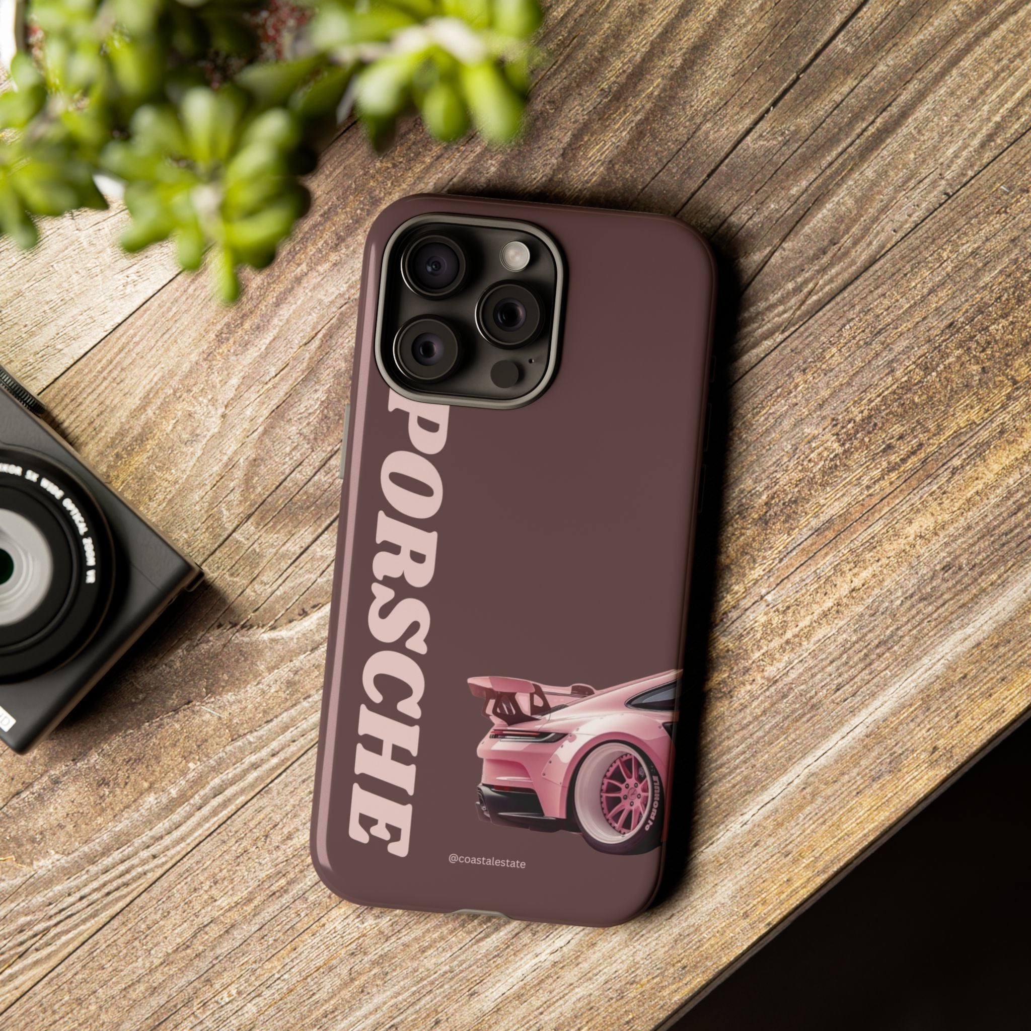Pink Porsche Illustration Phone Case | iPhone Samsung