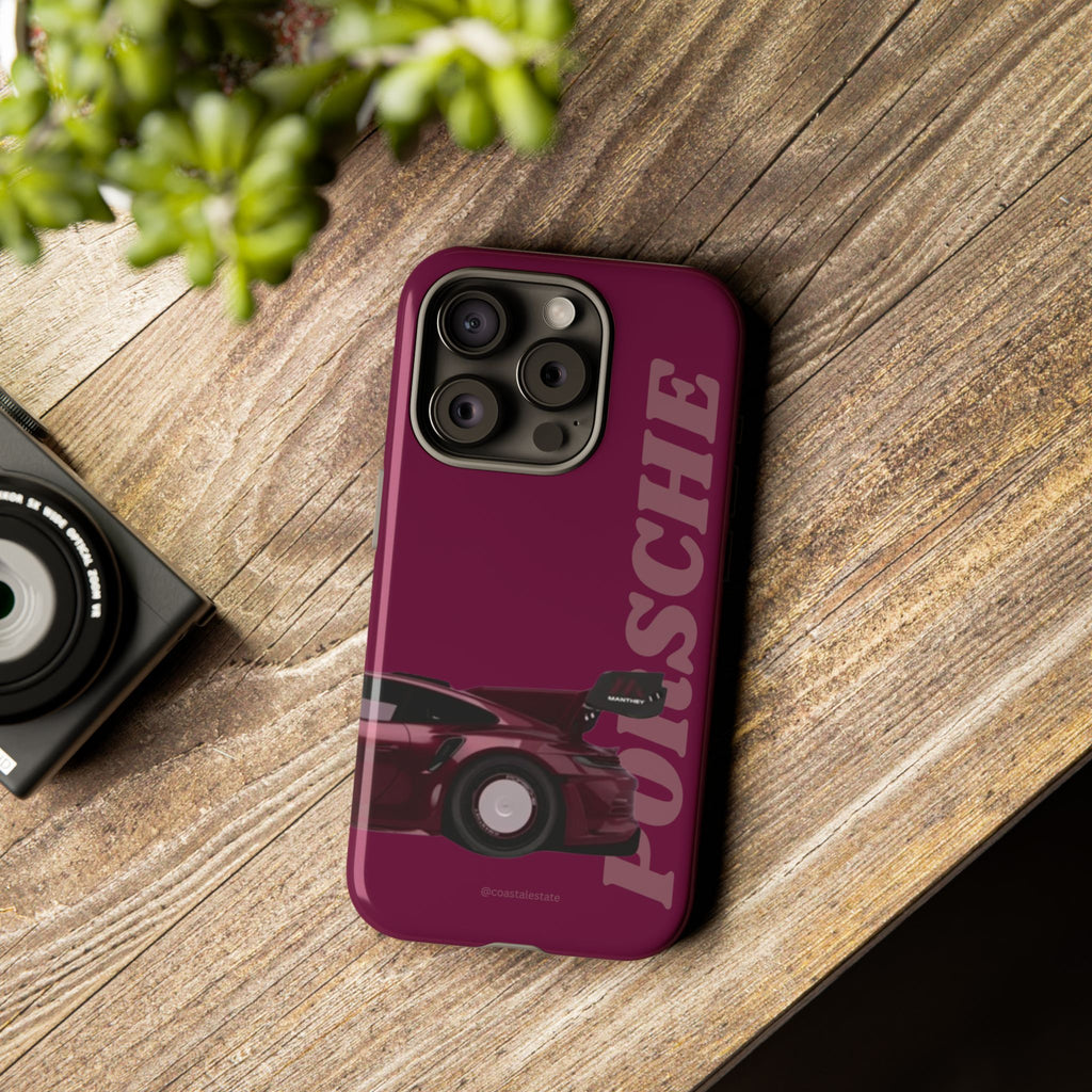 Burgundy Porsche Rear Profile Phone Case | Tough Cases