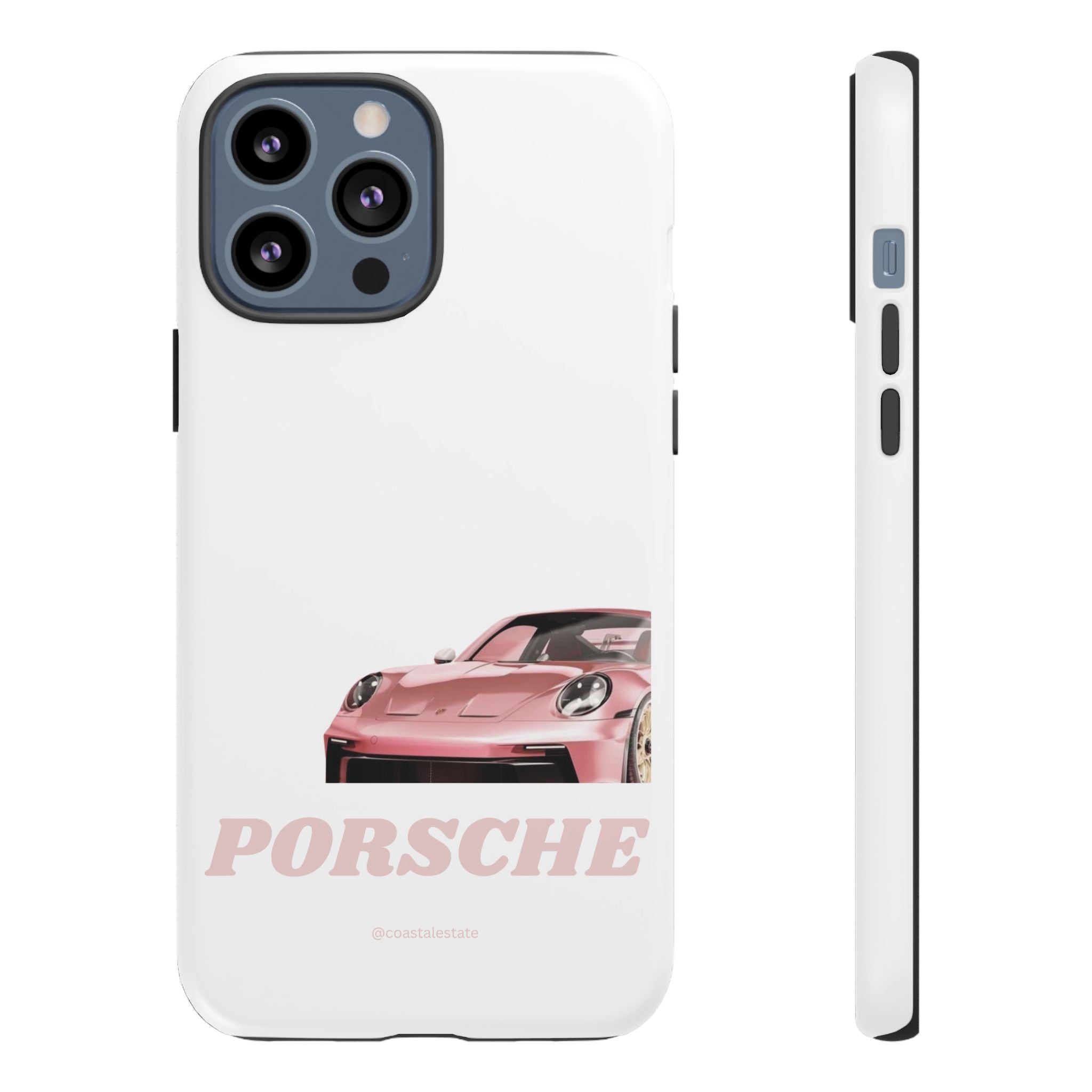 Porsche Pink Sports Car Phone Case - Stylish Automotive iPhone Cover