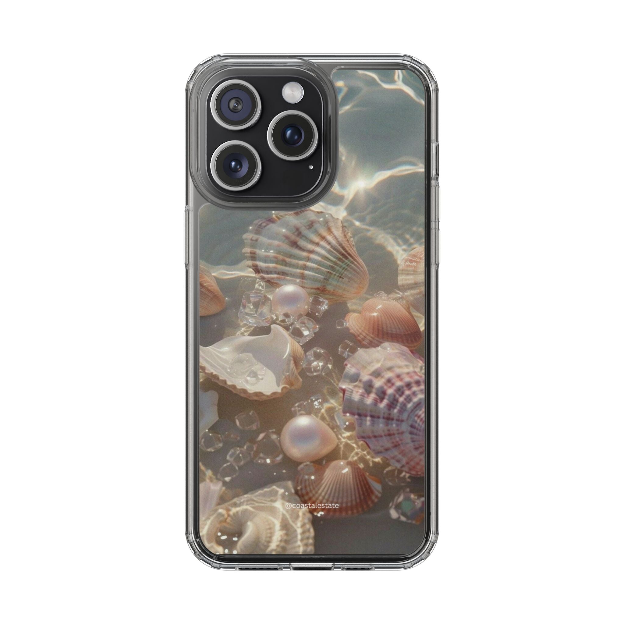 Seashell Pearl Clear Phone Case