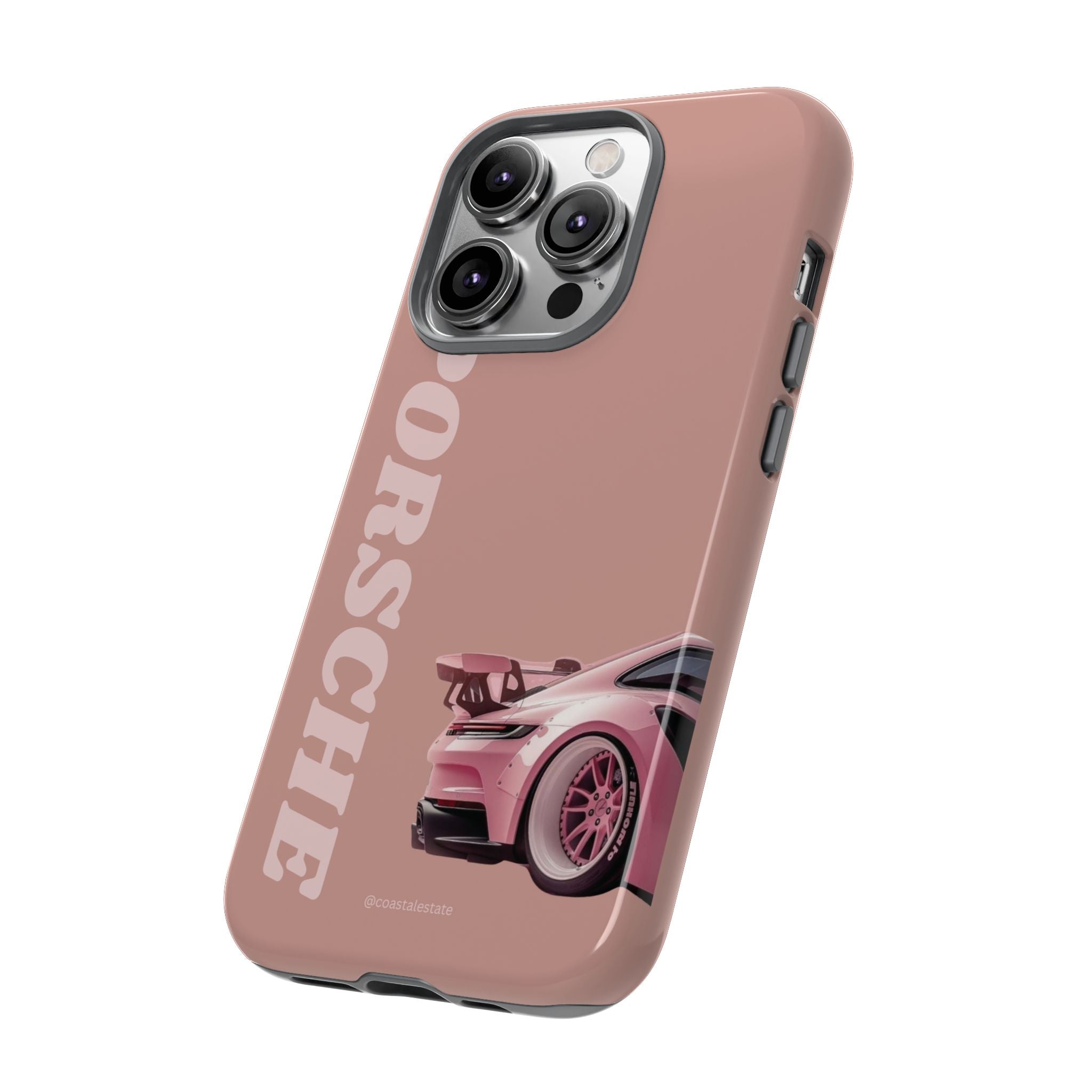 Pink Porsche Illustration phone case | Porsche phone case