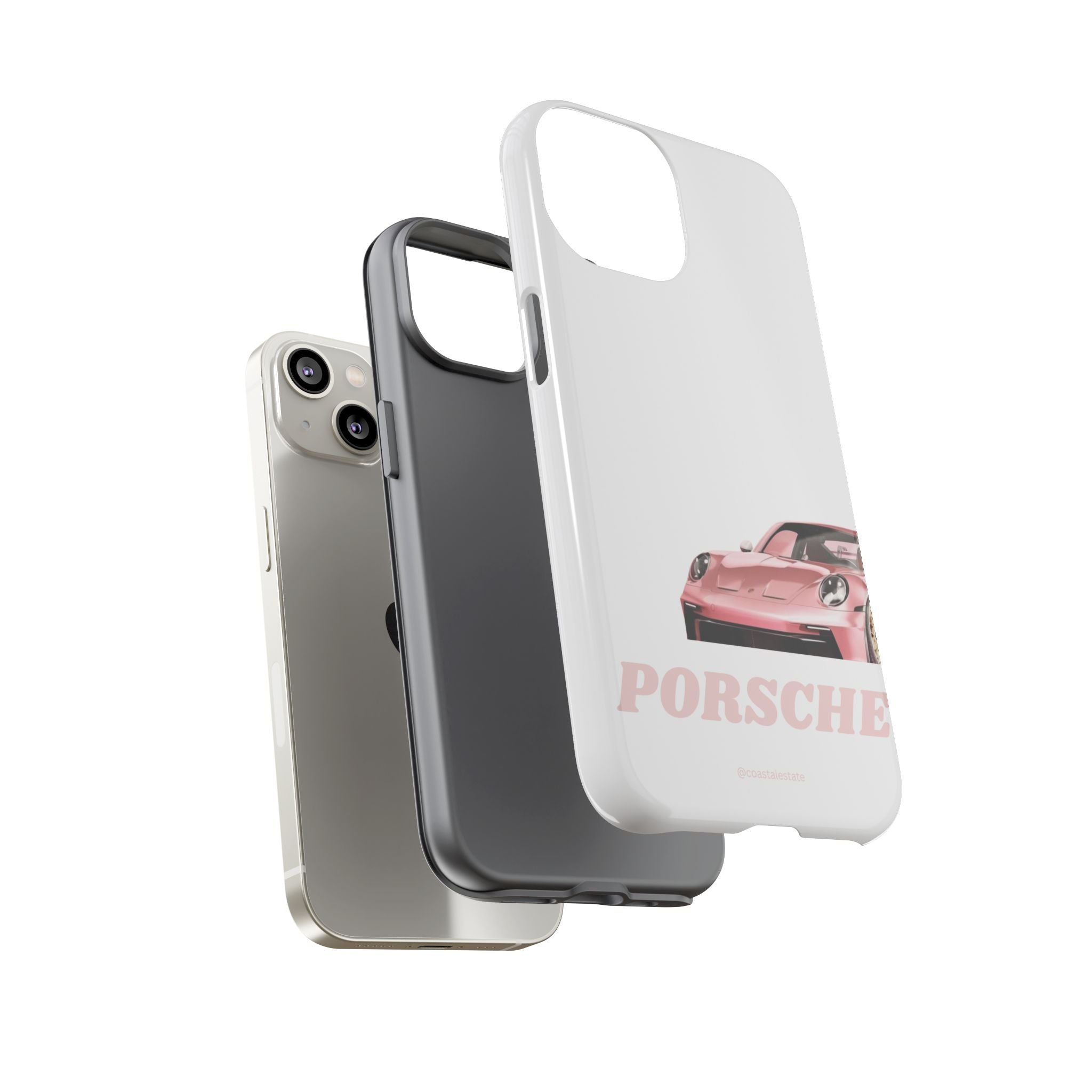Porsche Pink Sports Car Phone Case - Stylish Automotive iPhone Cover