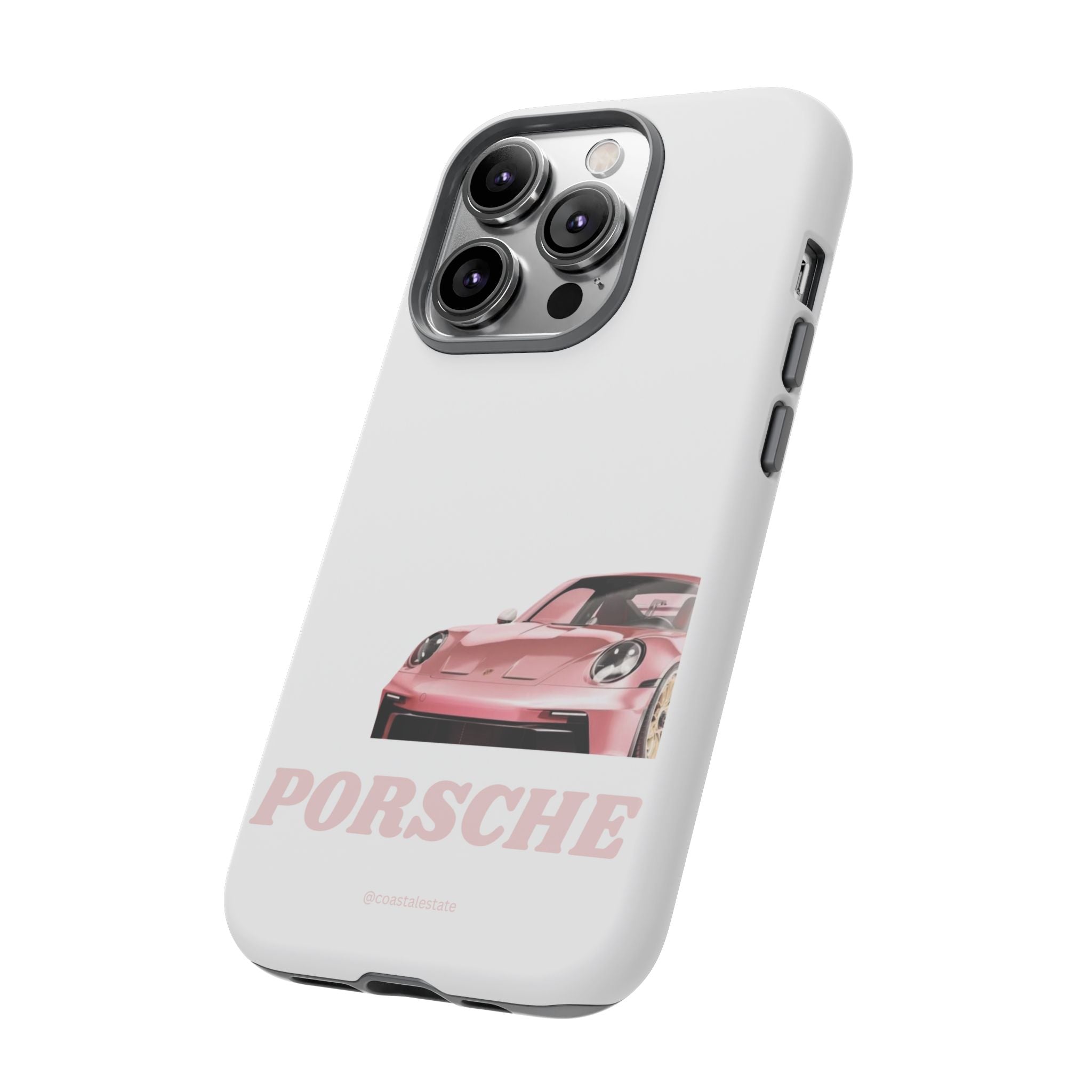 Porsche Pink Sports Car Phone Case - Stylish Automotive iPhone Cover
