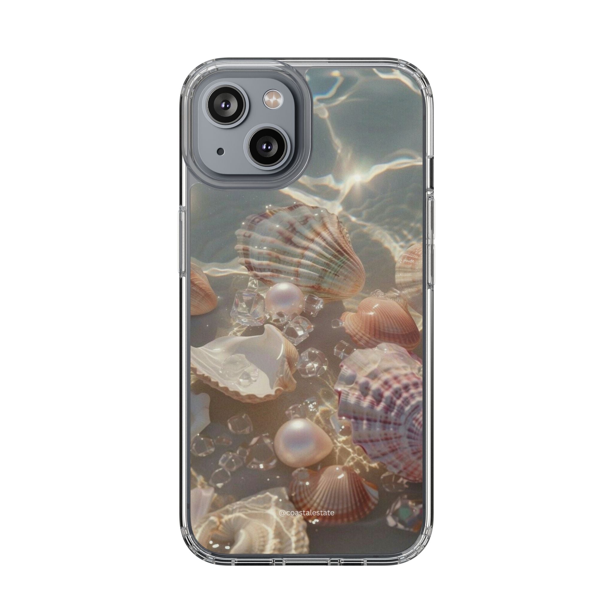 Seashell Pearl Clear Phone Case