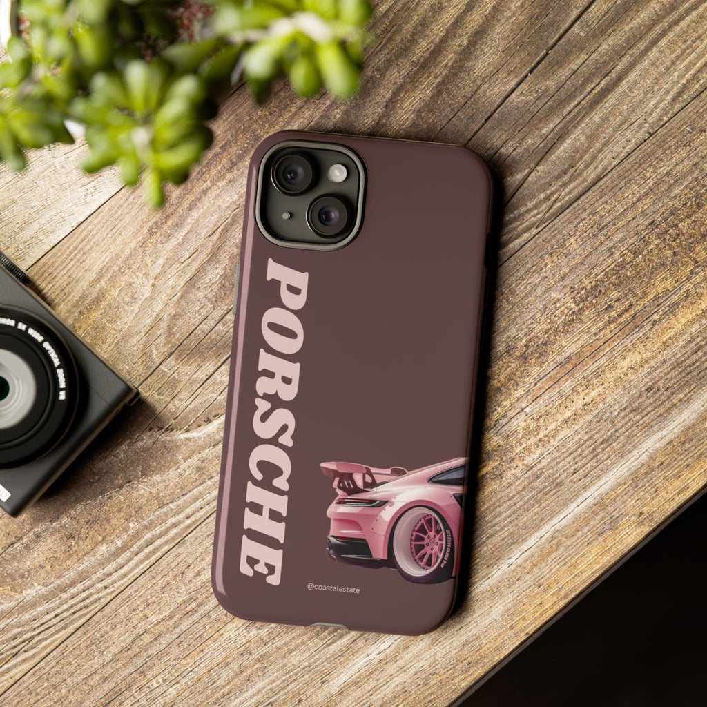 Pink Porsche Illustration Phone Case | iPhone Samsung