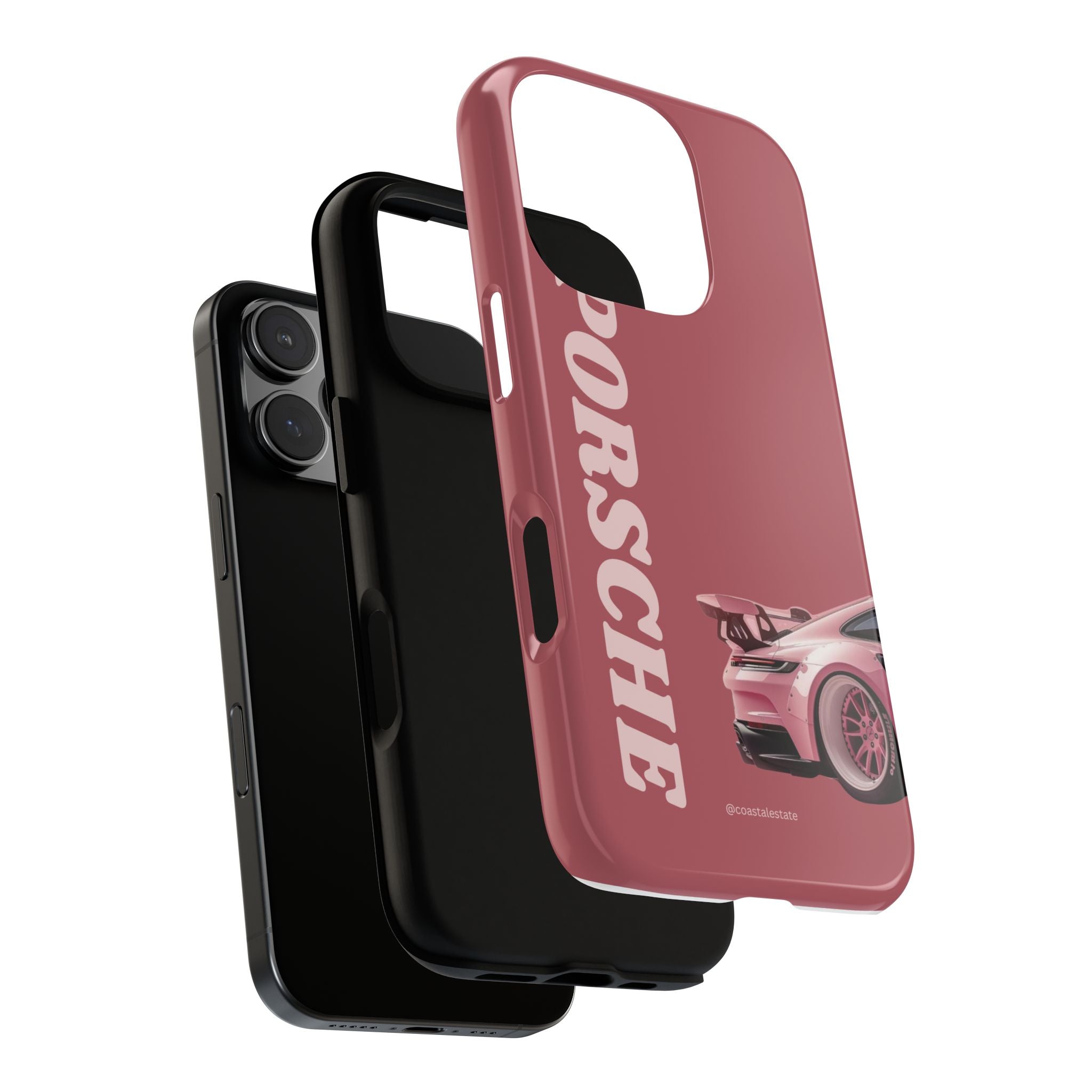 Pink Porsche Graphic Tough Case | Sport Car Phone Cover