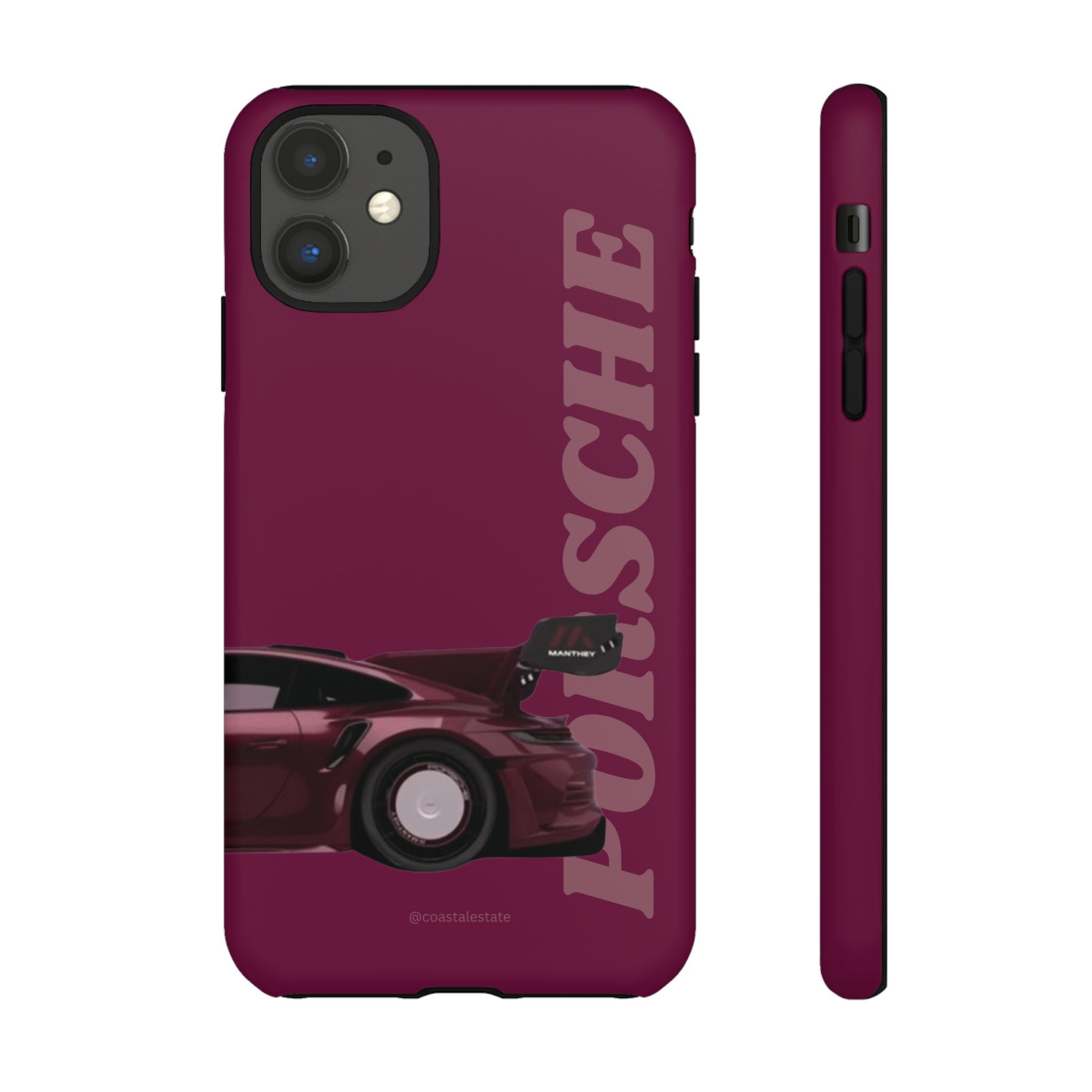 Burgundy Porsche Rear Profile Phone Case | Tough Cases