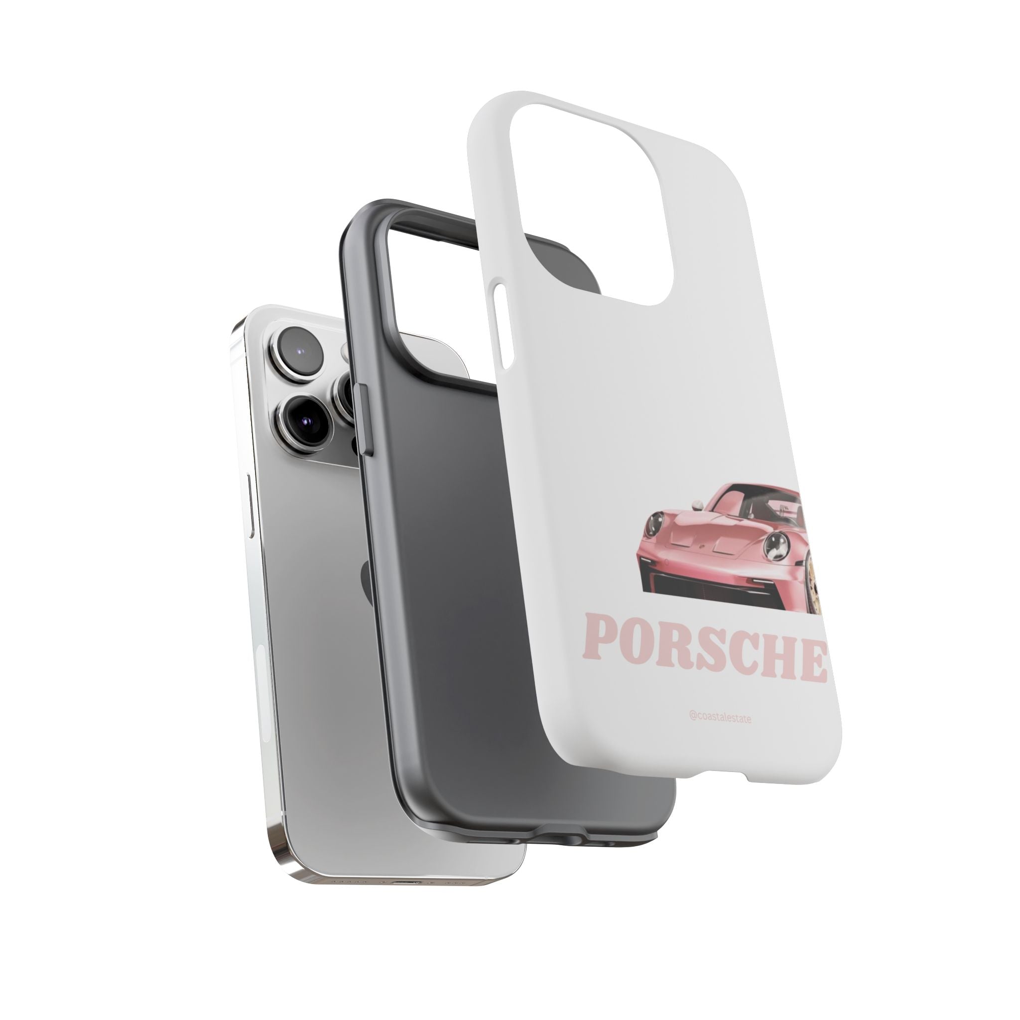 Porsche Pink Sports Car Phone Case - Stylish Automotive iPhone Cover